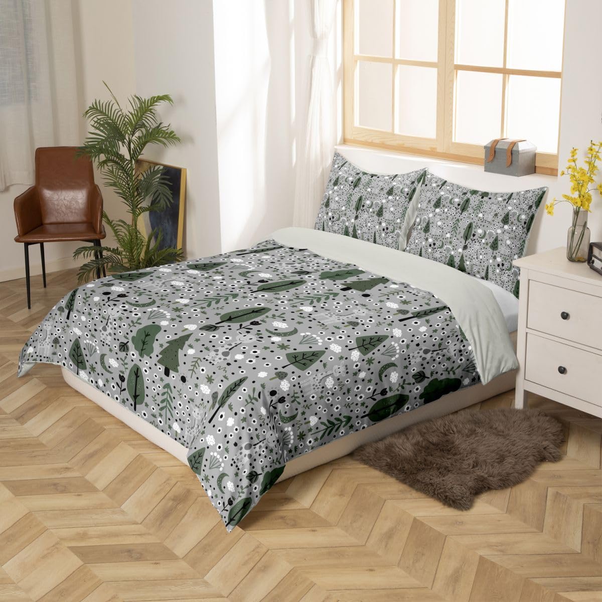 Homewish urocza żyrafa podwójny zestaw pościeli śmieszne zwierzęta leśne poszewka na kołdrę kemping styl kreskówkowy poszewka na kołdrę las motyw zwierzęcy zestawy łóżek