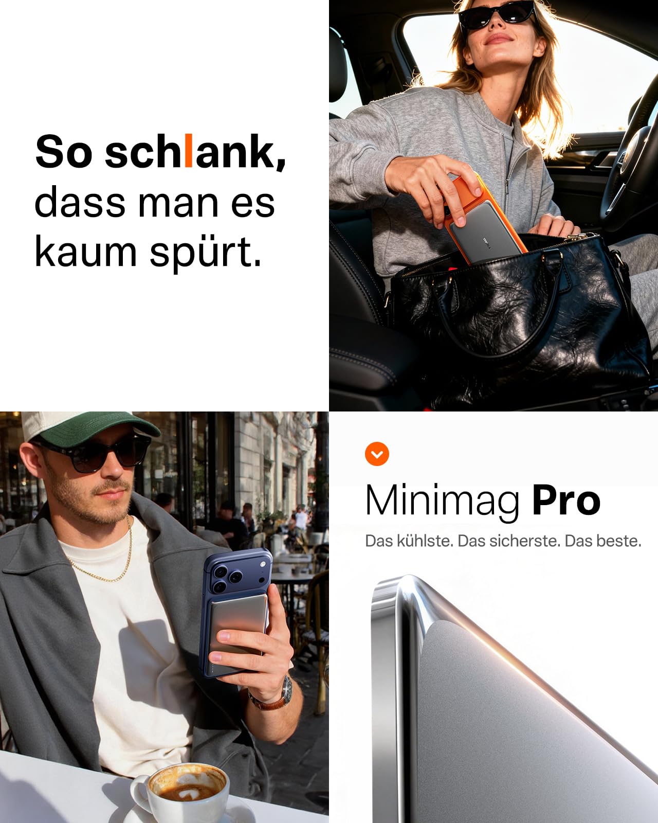 TORRAS MiniMag Pro Powerbank für MagSafe, 5000mAh Magnetische Akku, Grau | Ultra Slim Semi-Solid-State 20W USB-C Schnellladen Magnetisch Externe Akkupack Portable Klein, für iPhone 17/16/15 & Reise