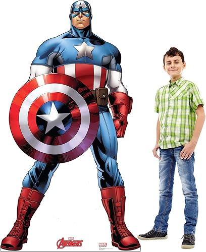 Miniatura 3 de Gráficos avanzados de Marvel's Avengers Assemble, Tamaño natural, Cartón, para levantarse., Captain America 2, talla única