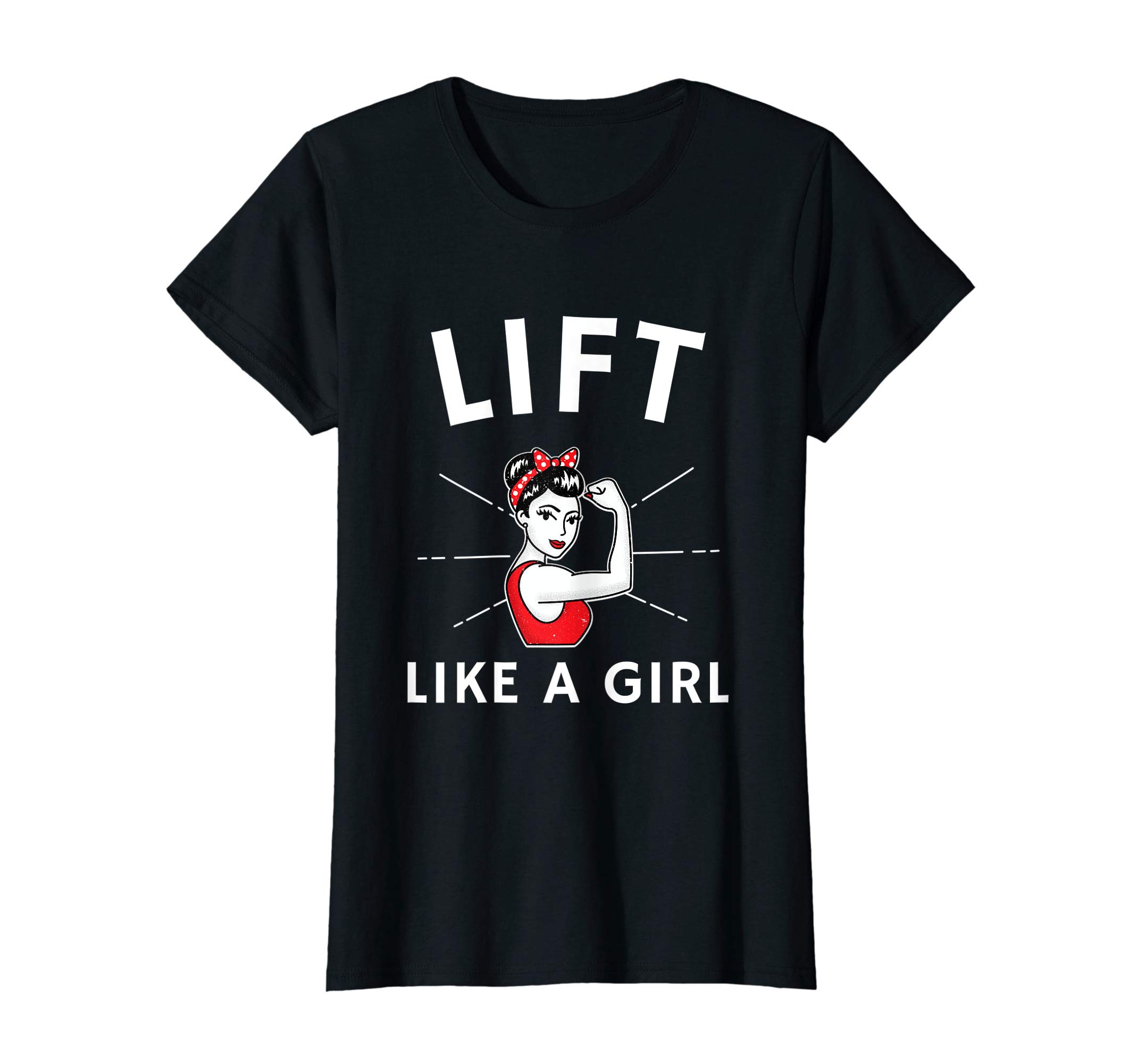 Funny designs by TraciwithaniLift Like a Girl - A Retro Inspired Weight Lifting T-Shirt