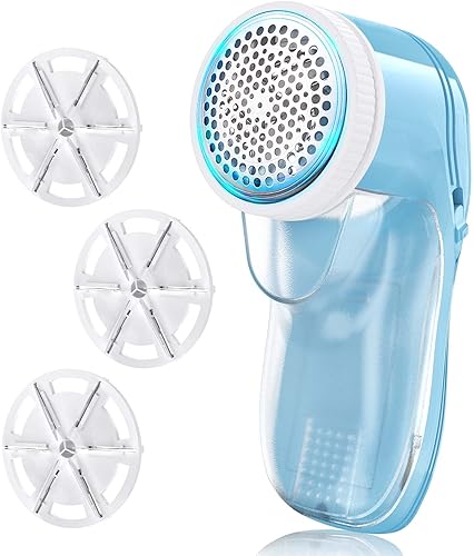 Afeitadora de tela removedor de pelusa eléctrico afeitadora de pelusa con 3 cuchillas reemplazables USB recargable afeitadora de suéteres afeitadora