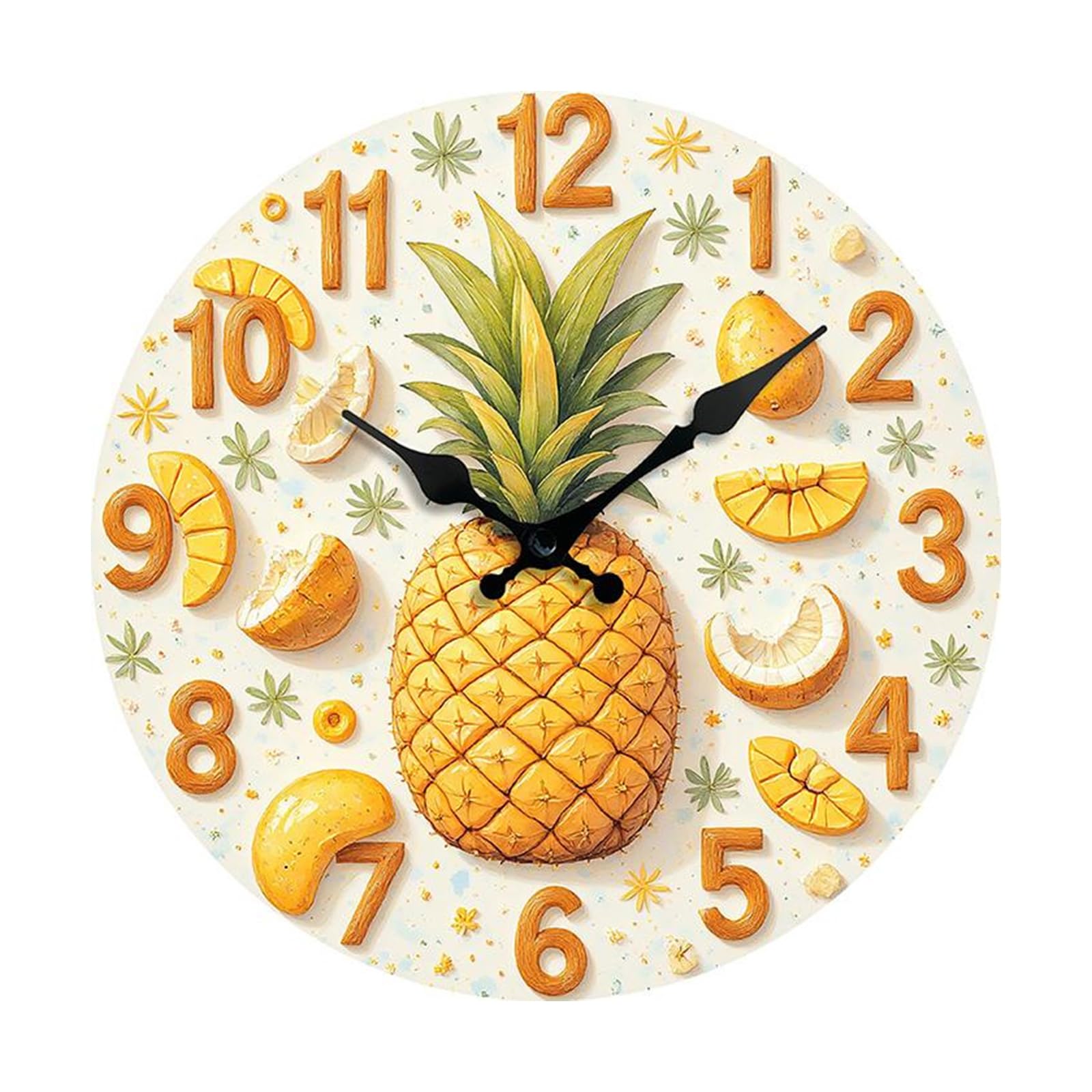 Oxxggkao Quiet Operations Fruit Wall Clock Perfect for Easy Reading in Any Environment with Large Number Simple Installation Simple Wall Art Clock
