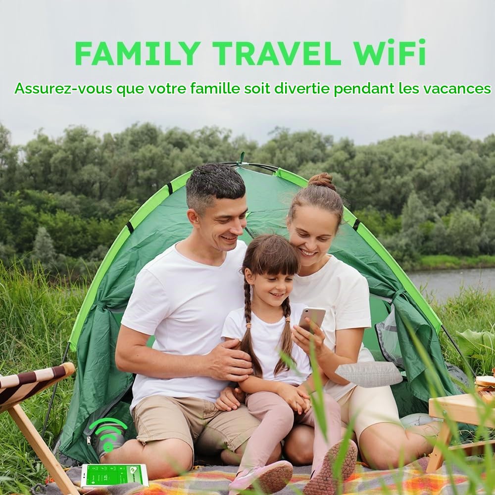 GlocalMe G4 Pro Routeur WLAN Mobile 4G LTE, Hotspot WiFi bi-Bande avec 1GB de données globales et 16GB de données EU+US, Pas Besoin de Carte SIM, Internet en Voyage pour 150+ dans Le Monde Entier
