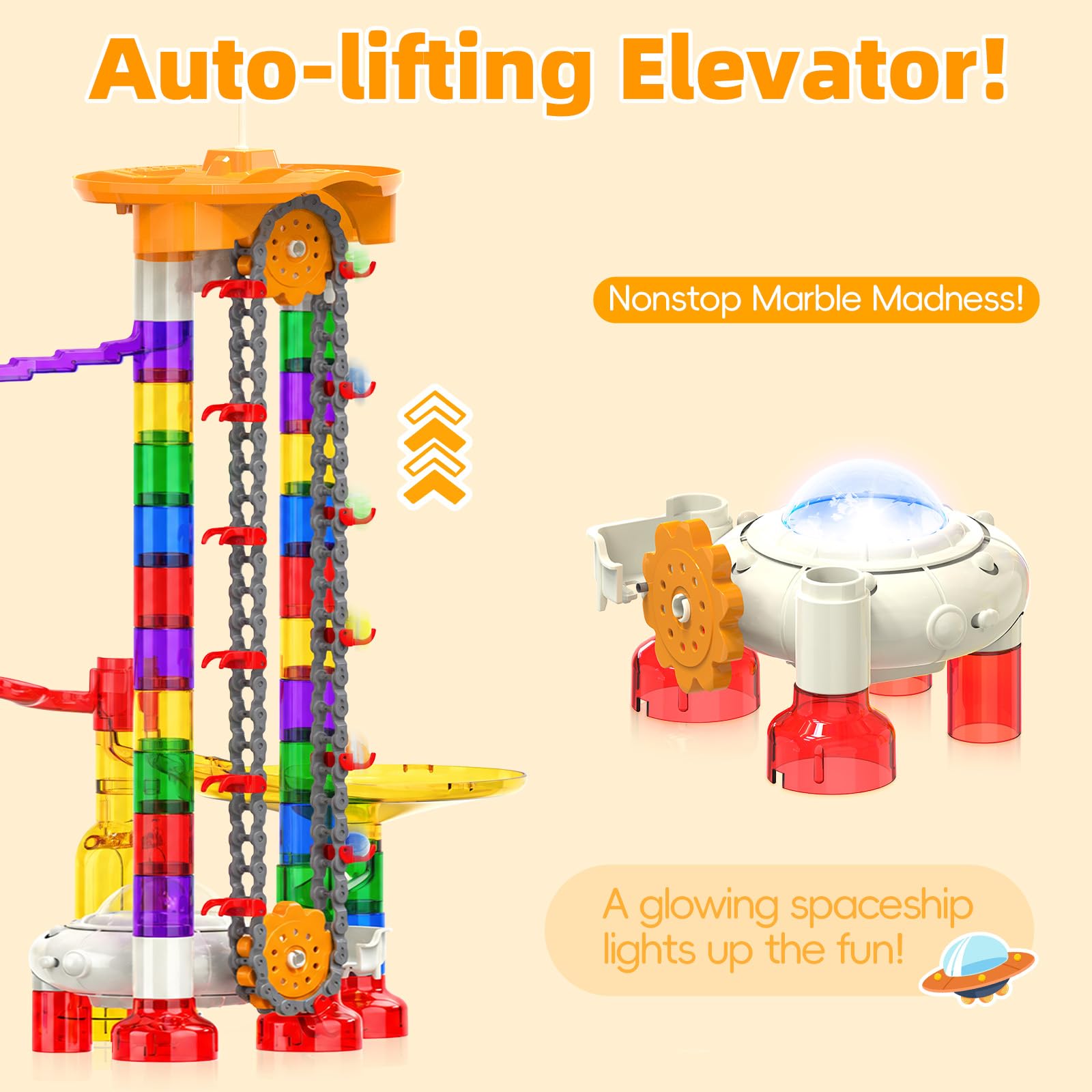 Marble Runs for Kids - 153 Pcs Maze Track -8