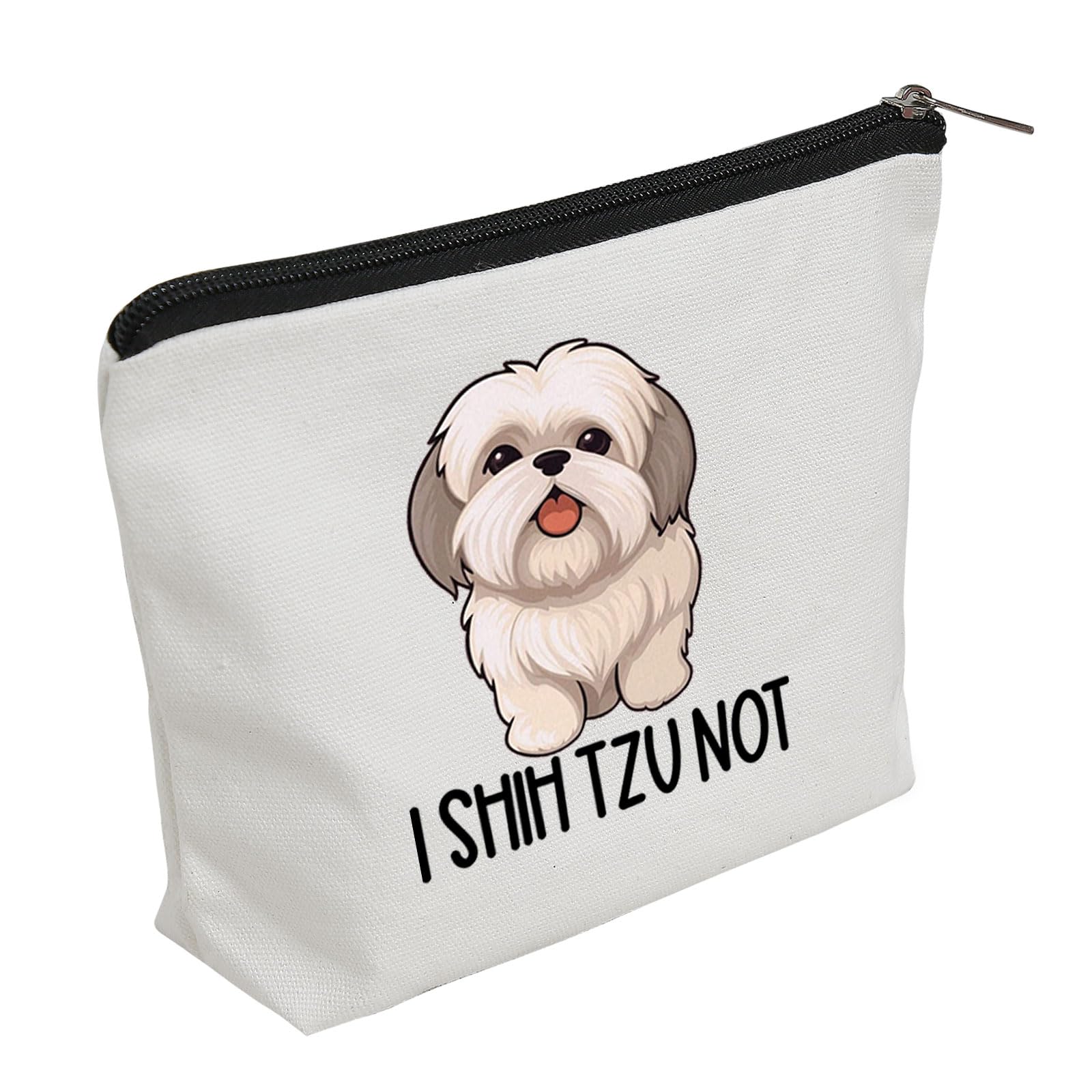 WZJHCL Mothers Day Gift For Shitzu Mom Makeup Pouch Bag Shih Tzu Lover Gift Shih Tzu Mama Cosmetic Kit Bag I Shih Tzu Not (Shih Tzu Not)