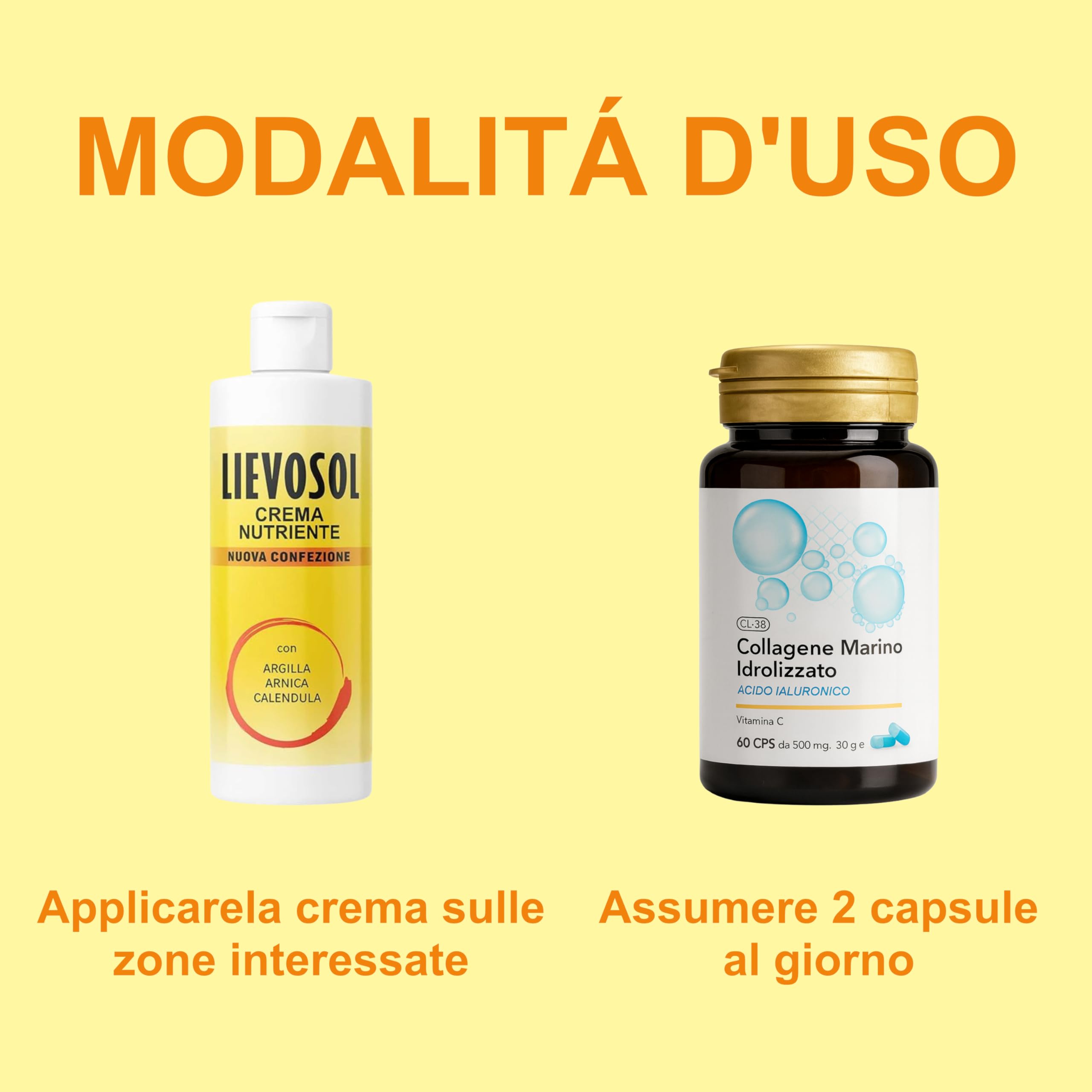 Collagene Marino e Acido Ialuronico + Crema Arnica, 200ml | Trattamento Antiage, Sollievo Muscolare, Elasticità della Pelle, Circolazione, Formula Naturale