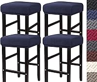 Vista 14 de HFCNMY Fundas de Taburete Rectangulares, Paquete de 4 Fundas Elásticas Rectangulares para Taburete de Bar Fundas de Taburete de Tocador Jacquard