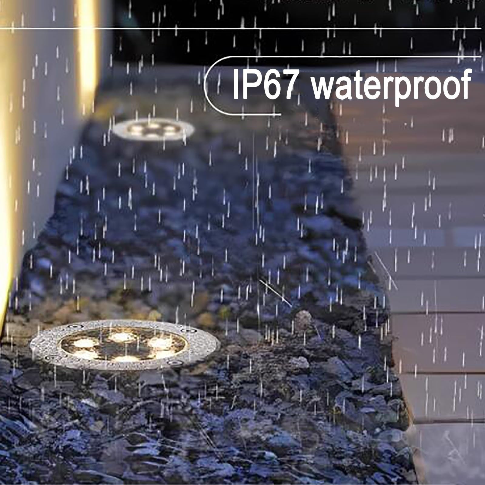 Reflektor zewnętrzny do zabudowy - oświetlenie LED do krajobrazu, wodoodporne podtynkowe światło drogowe IP67, okrągły reflektor podłogowy ze stali nierdzewnej 220 V AC, pochowany ogród
