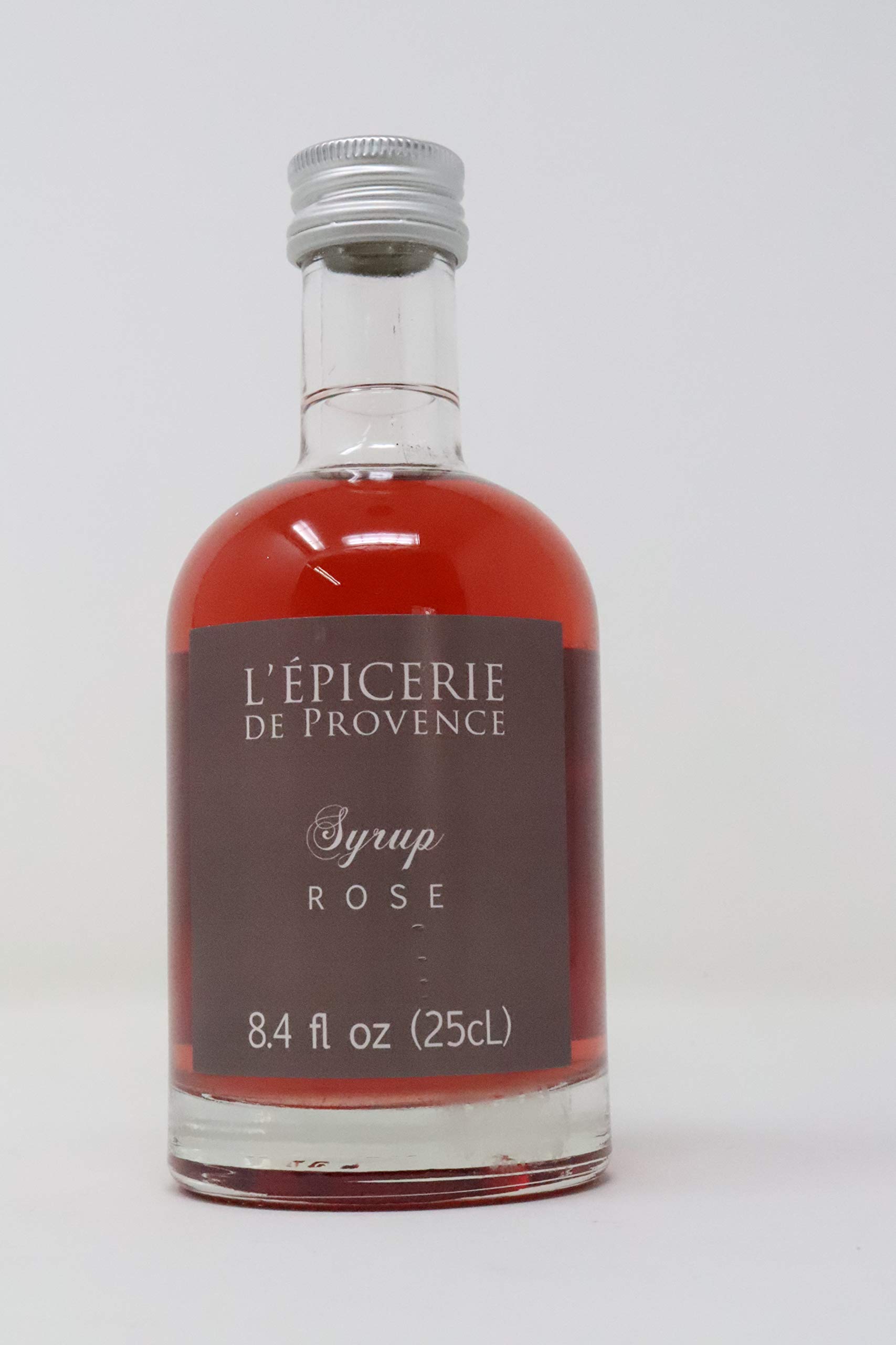 LEpicerie De Provence - Imported French Rose Syrup for Cocktails Smoothies,Fruit Salads and Ice Cream 8.45 Ounce Bottle
