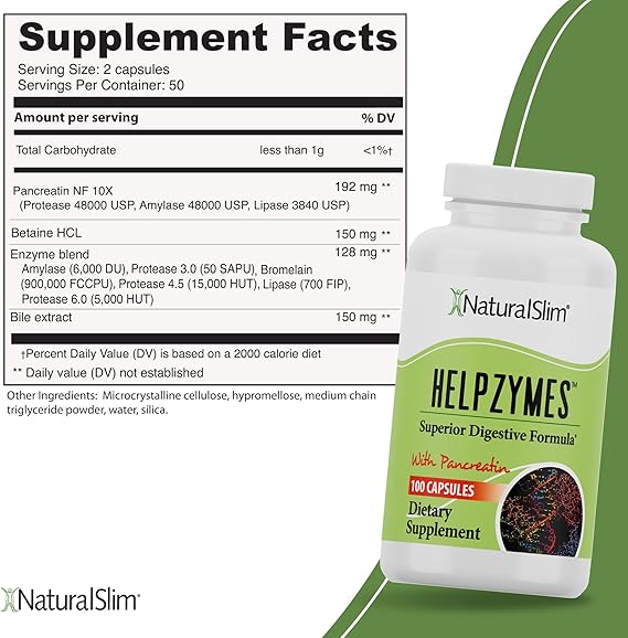 NaturalSlim Digestive Health Bundle Good Flora & Helpzymes - Potent Probiotics & Powerful Digestive Enzymes for Better Digestion & Absorption of Food Nutrients | Formulated by Frank Suarez