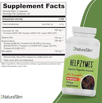 NaturalSlim Digestive Health Bundle Good Flora & Helpzymes - Potent Probiotics & Powerful Digestive Enzymes for Better Digestion & Absorption of Food Nutrients | Formulated by Frank Suarez