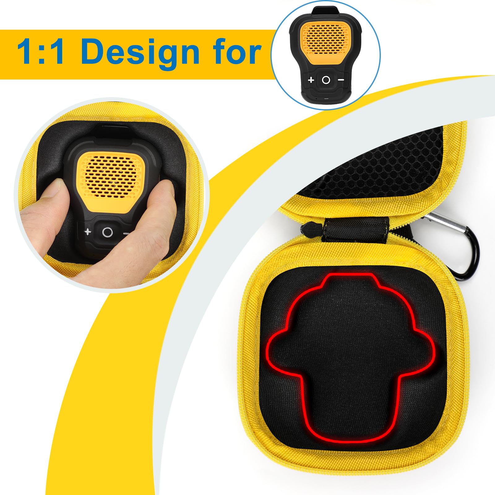 Custodia Rigida Impermeabile Per Altoparlante DEWALT Jobsite Pro, Antiurto E Antipolvere Con Design Anti-Caduta, Solo Custodia - 3