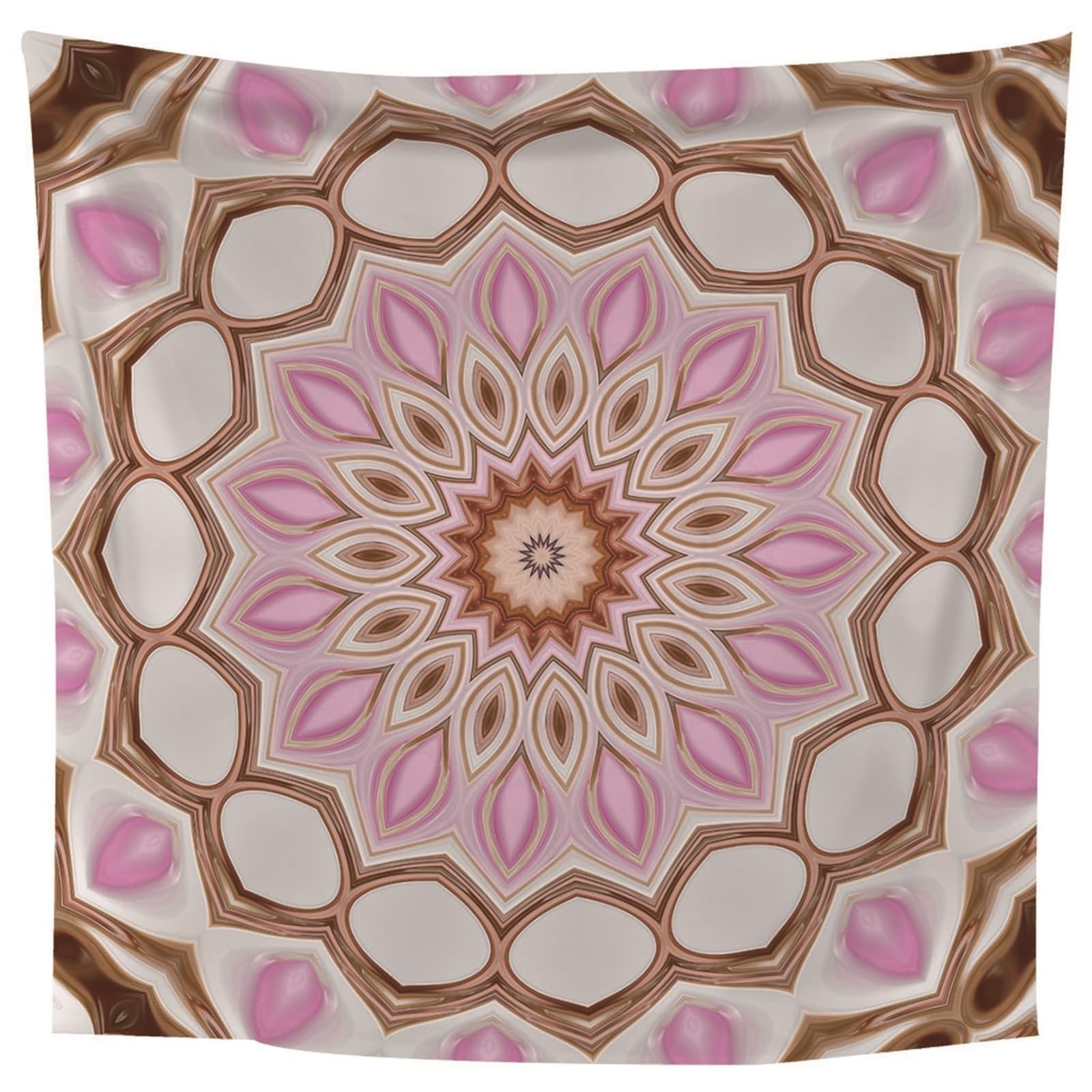 Lieson Arazzo Decorativo, Arazzo da Muro 260x240CM Motivo Mandala Tappeto Parete da Appendere Alla Parete Per Decorazione Della Casa, Rosa