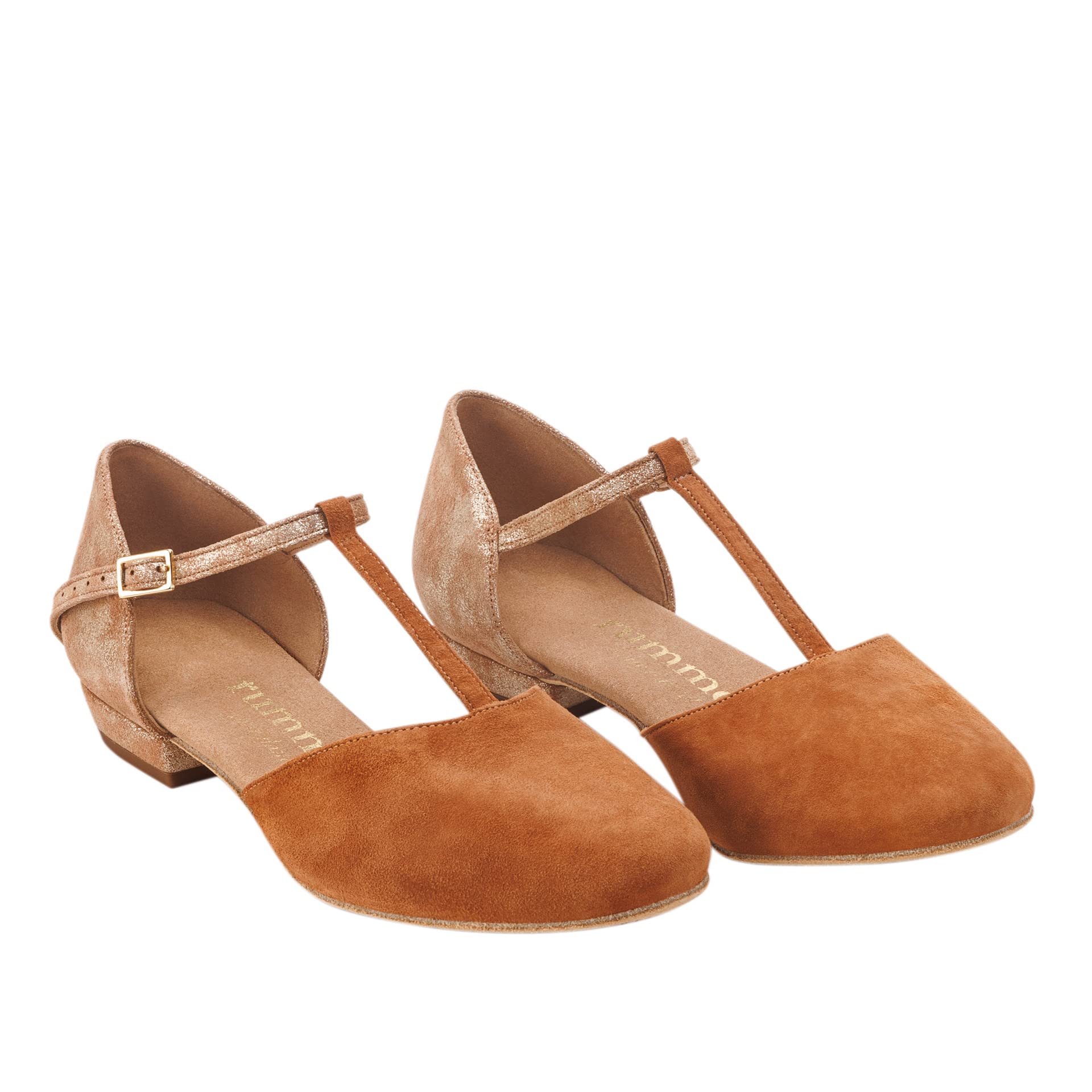 Rummos Damen Tanzschuhe Carol - Leder Navy/Indico Blue - Medium (Normal) - 2 cm Blockabsatz - Made in Portugal