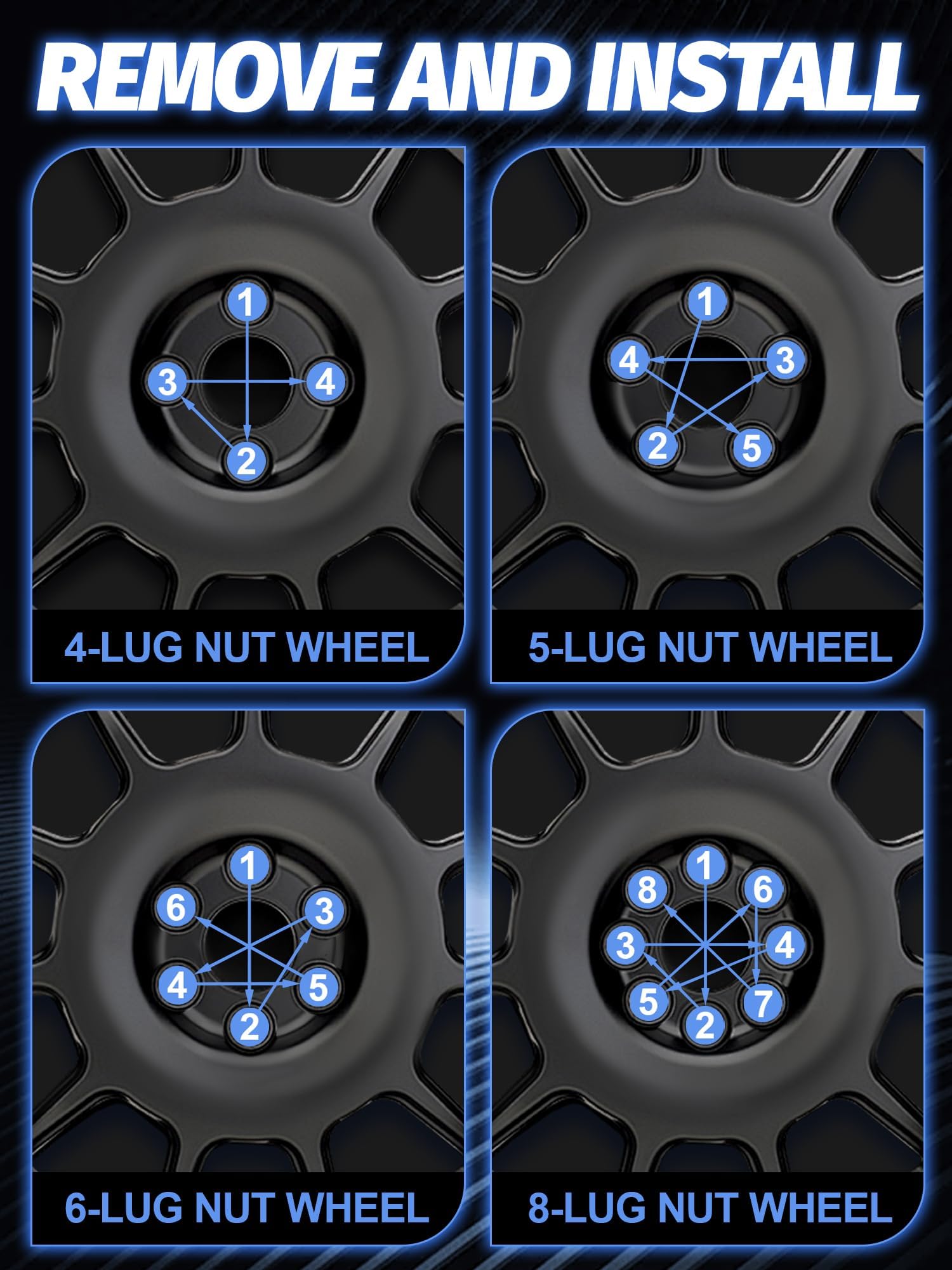 M14x1.5 Spline Lug Nuts - 24 Pack -7 M14x1.5 Spline Lug Nuts - 24 Pack -7