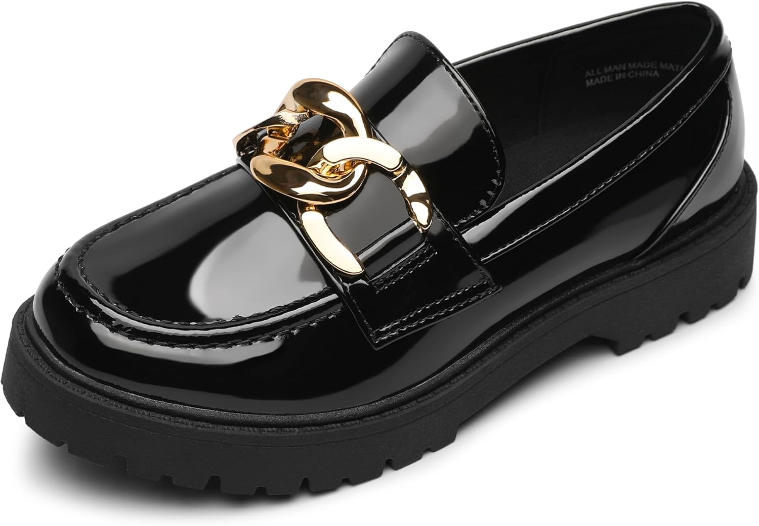 Girl's Platform Loafers - Chunky Style