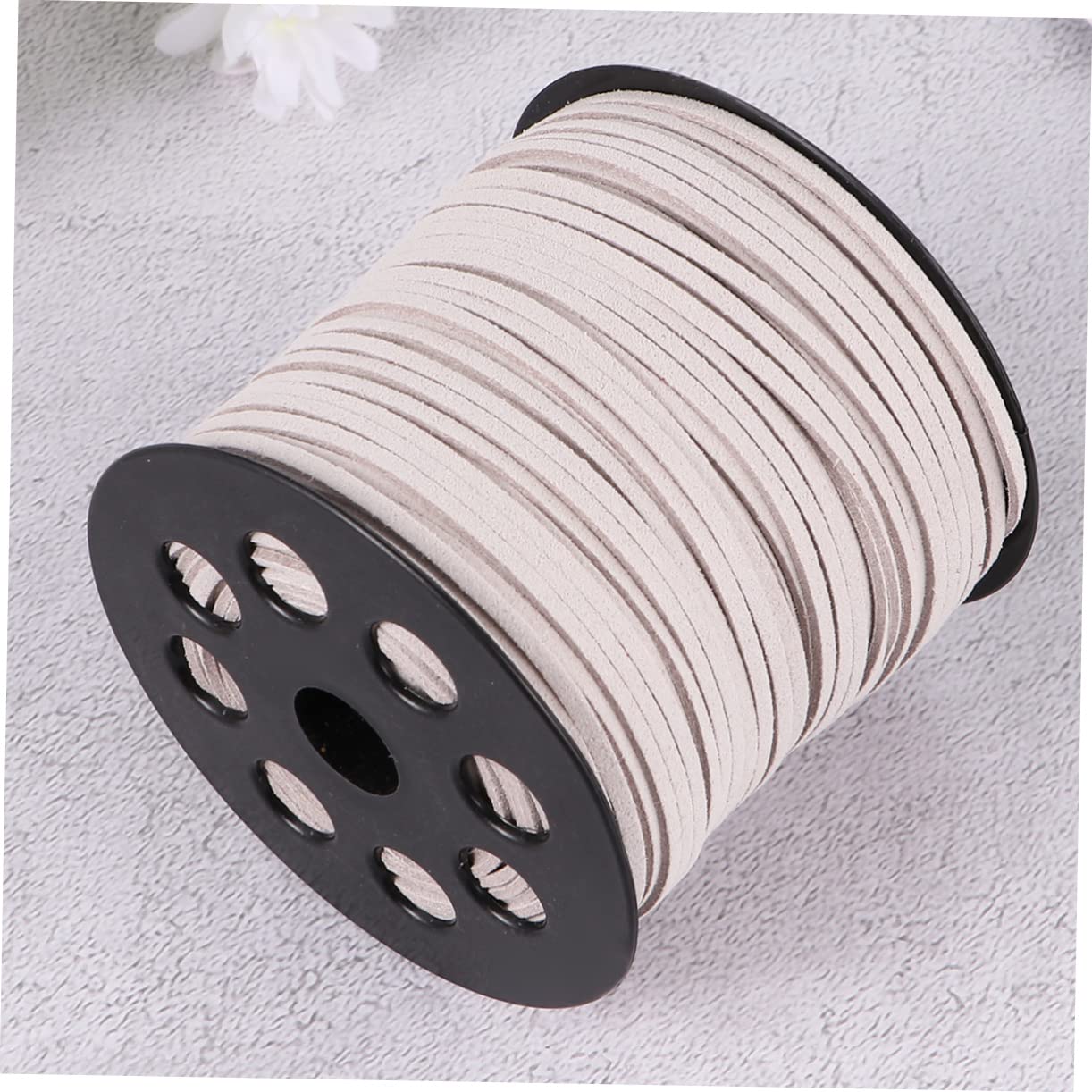 Lurrose 3rotoli Filo Ecopelle Per Fai Te Di Cordino Per Creazione Di Collane e Bracciali Suede Sintetico Argento Per Accessori Moda e Decorazioni Artigianali