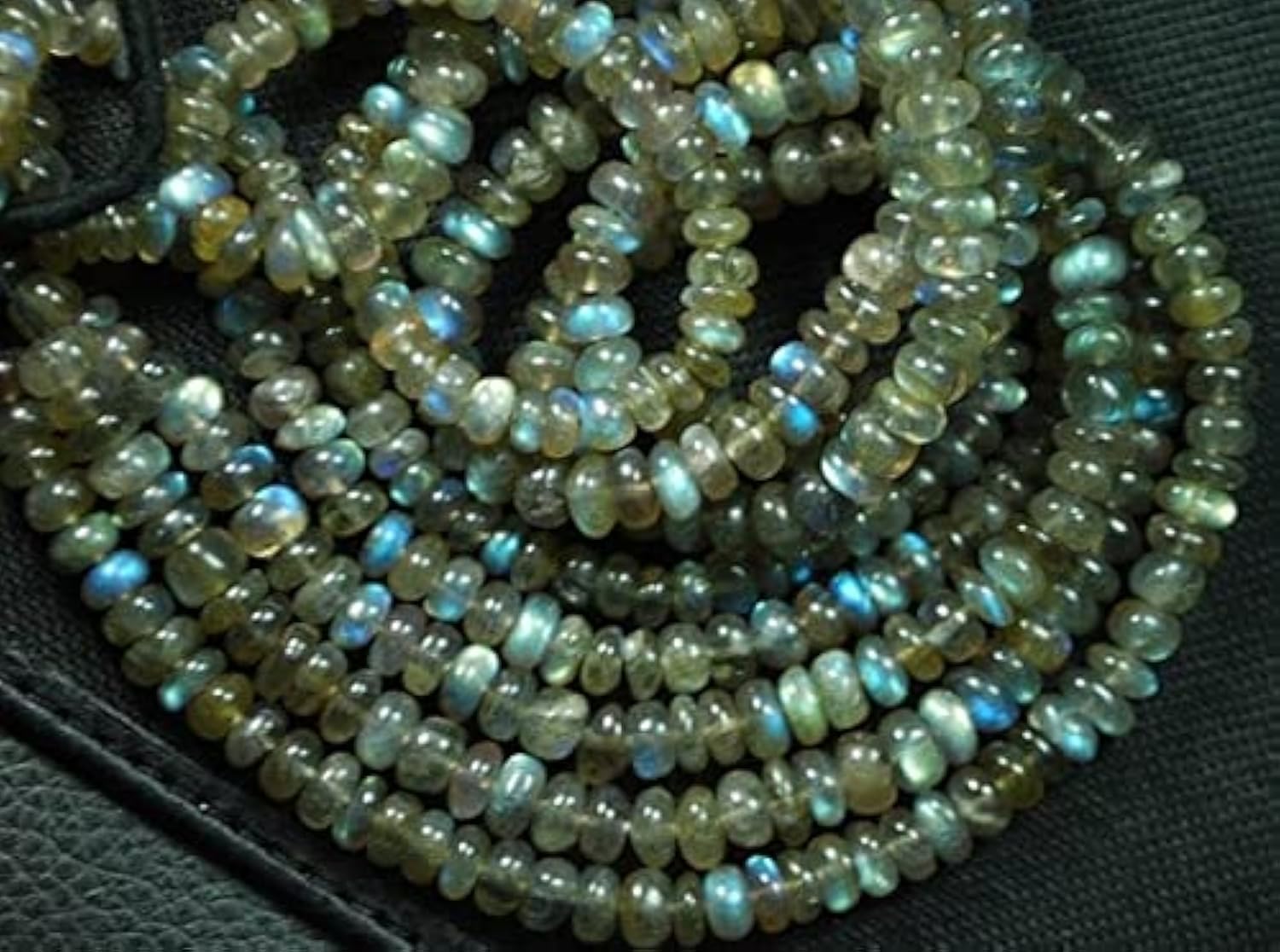 Labradorite super blue flash perles de 7-8mm idéales pour ateliers créatifs et DIY