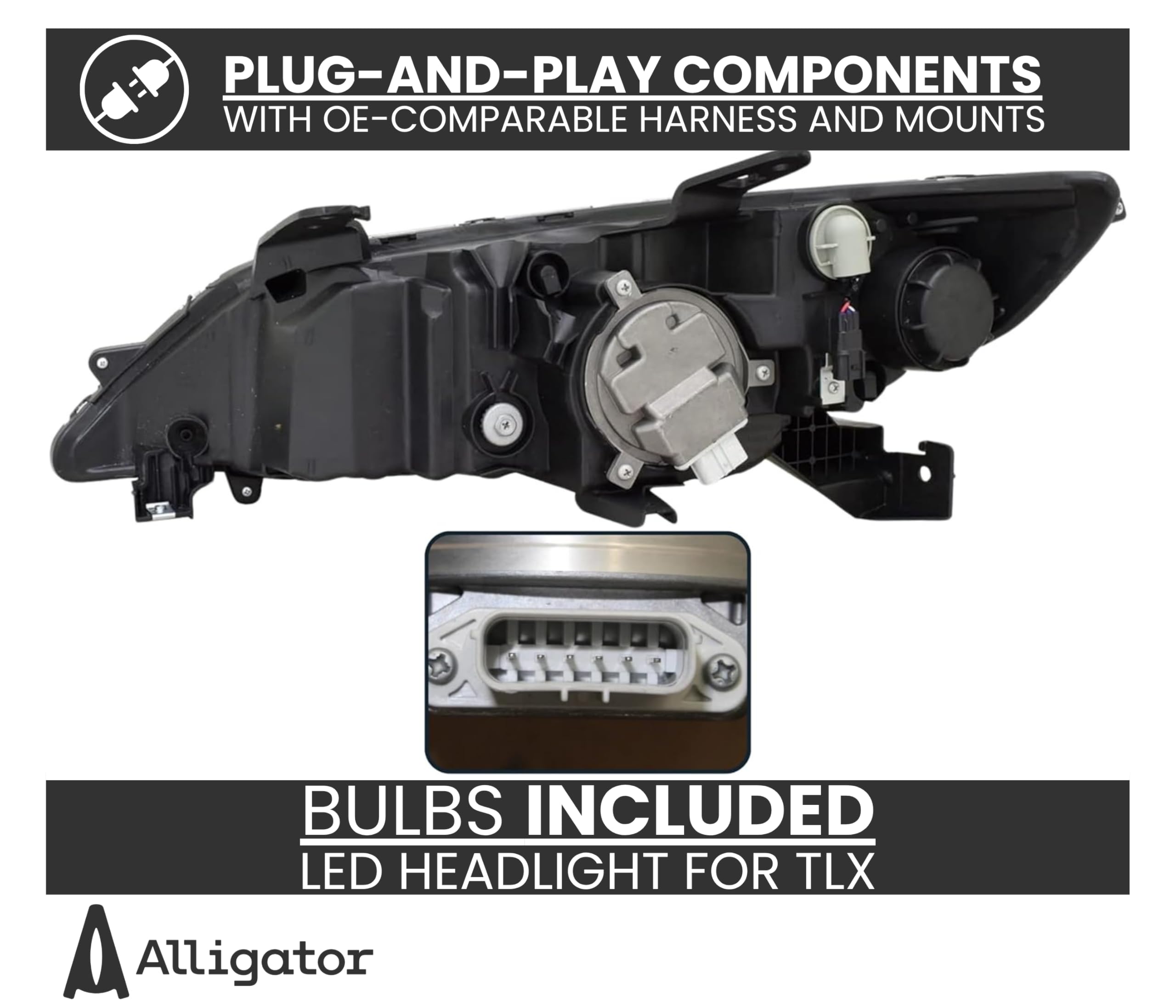 パーツ hide315315 ALLIGATOR AUTO LIGHTS Headlight Assembly Replacement For