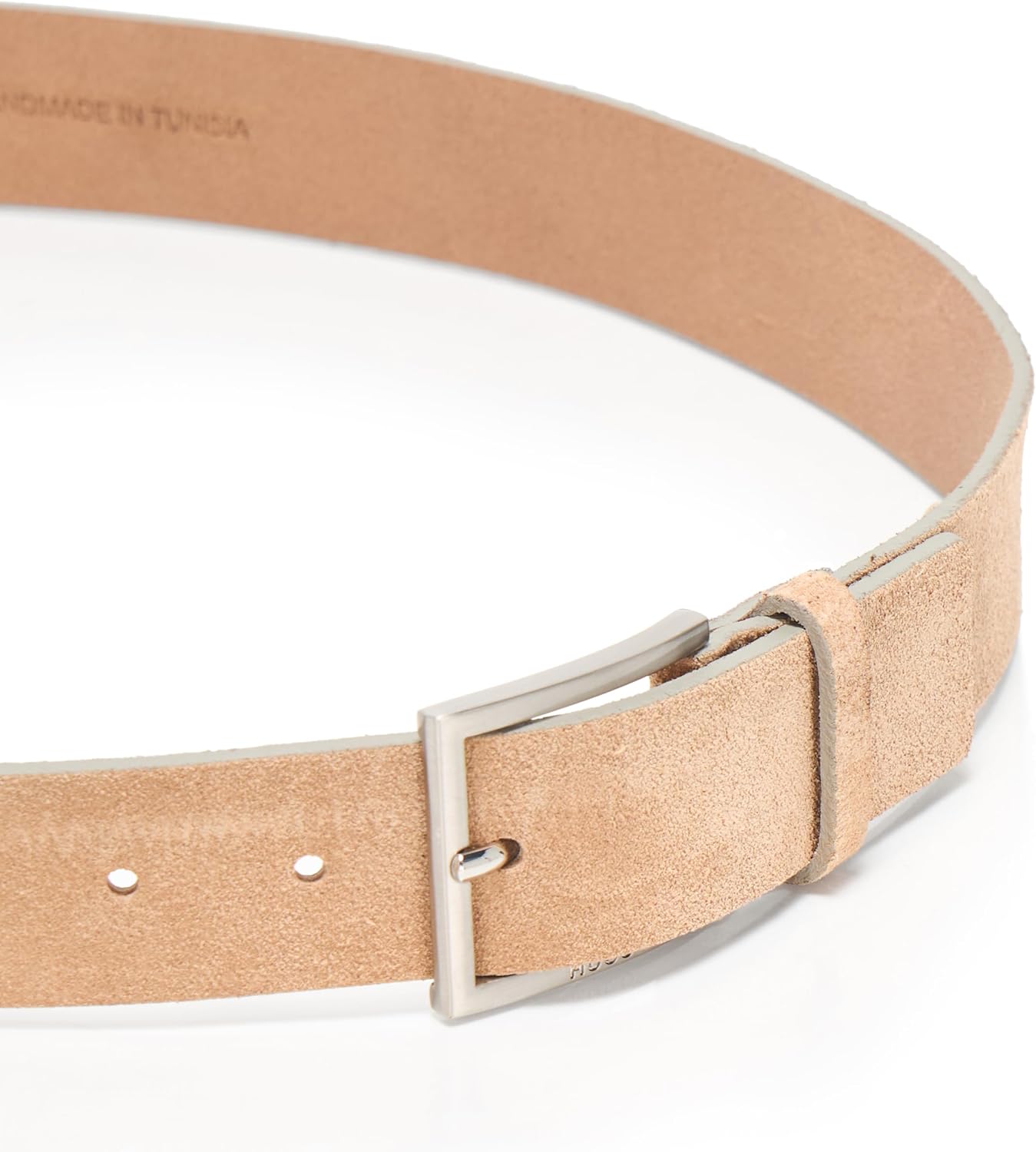 HUGO Men's Mirto Soft Suede Brushed Buckle Belt