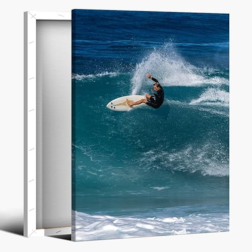 Miniatura 19 de Póster retro de Hawaii Surfing Fun para verano, playa tropical, arte de pared, olas del océano azul, surfista, tabla de surf, tabla de surf, Arte de