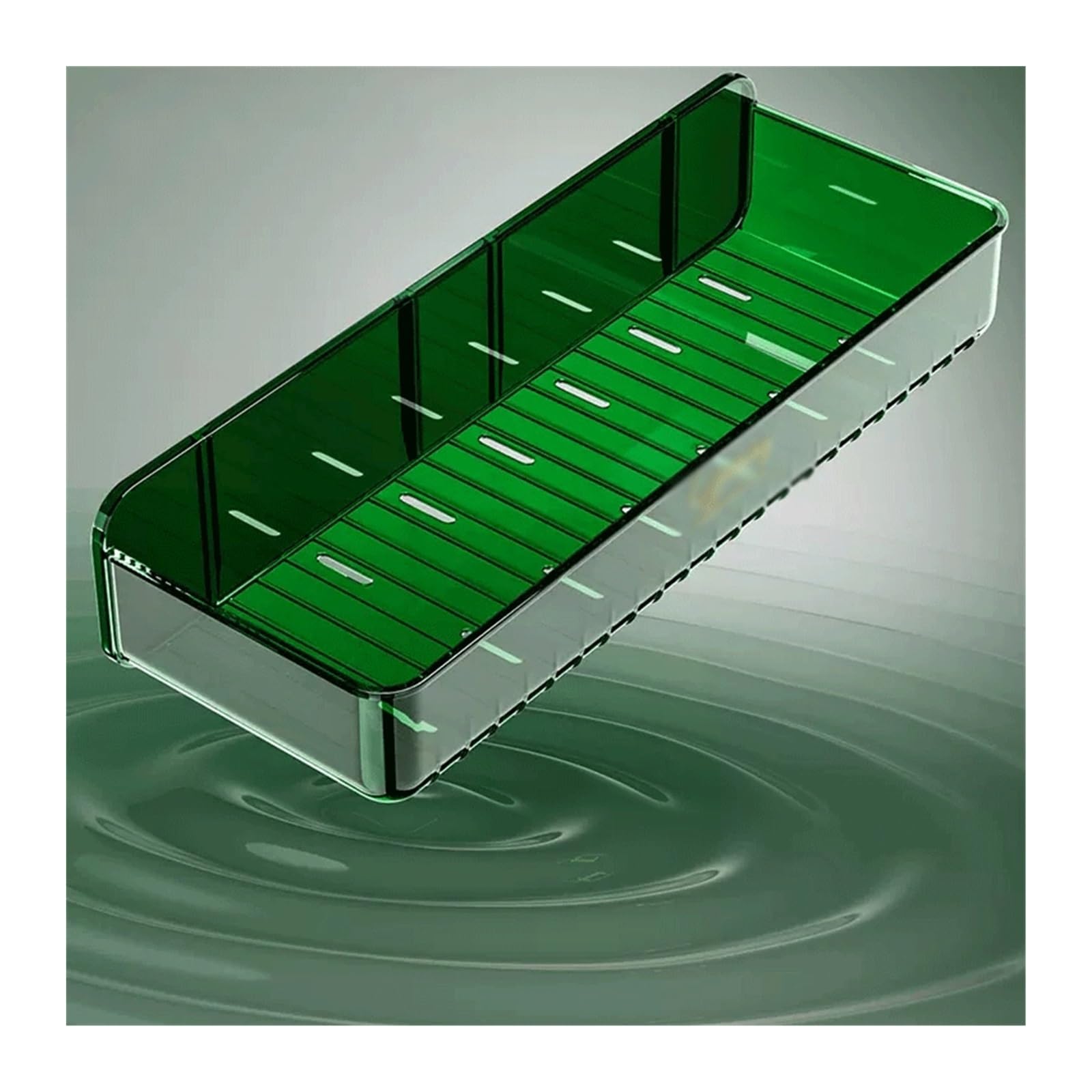 Estante de almacenamiento de pared de plástico de doble capa para cosméticos, artículos de tocador y suministros que no necesitan ser perforados en la pared (transparente)