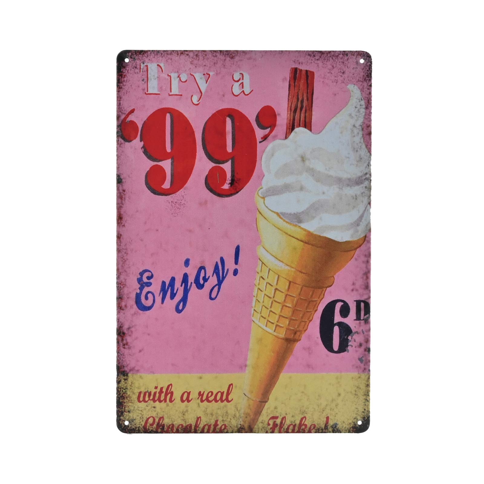 SMAZDFXX Vintage Metal Sign ice cream Tin Sign Bakery, Dessert Shop Fun Food Wall Decor 12"x16"