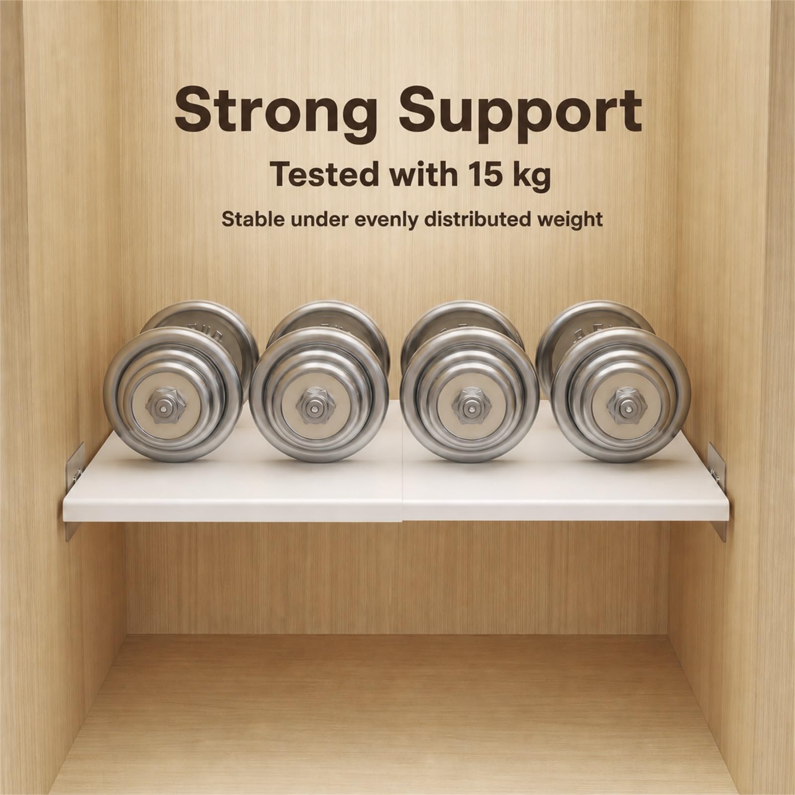 Separador De Armario Extensible,Estante De TensióN para Armario,Sin Clavos Separador De EstanteríAs,Ordenados Y Organizado,para Cocina,Mostradores,Despensa,BañO
