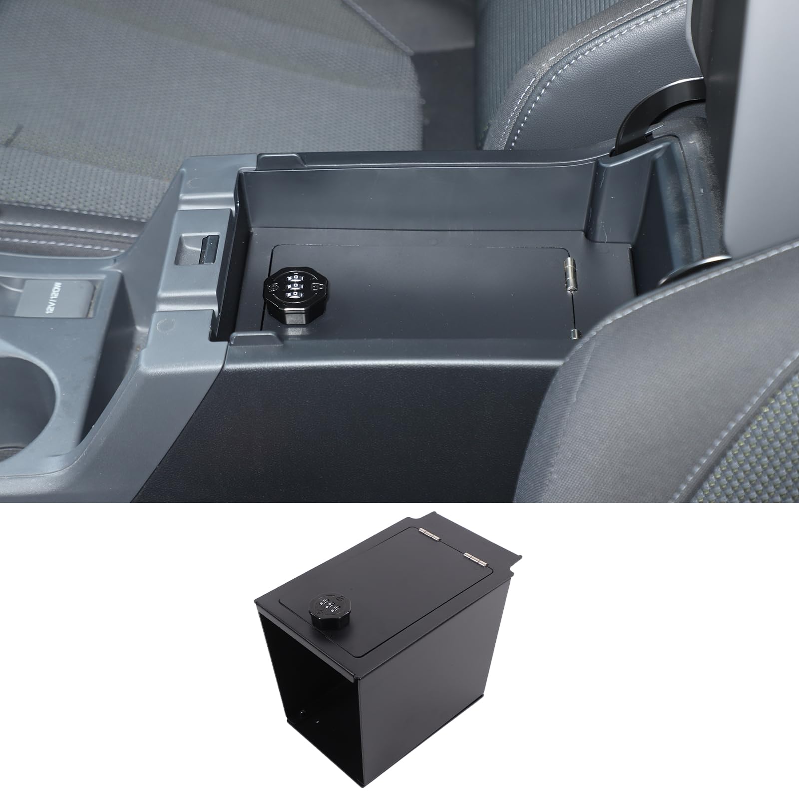 HAPPYHORSE Center Console Safe Storage Box Compatible with Subaru Crosstrek 2024-2026，Center Console Armrest Safe Lock Box Armrest Gun Security Organizer Tray with 3-Position Combination Lock and Key