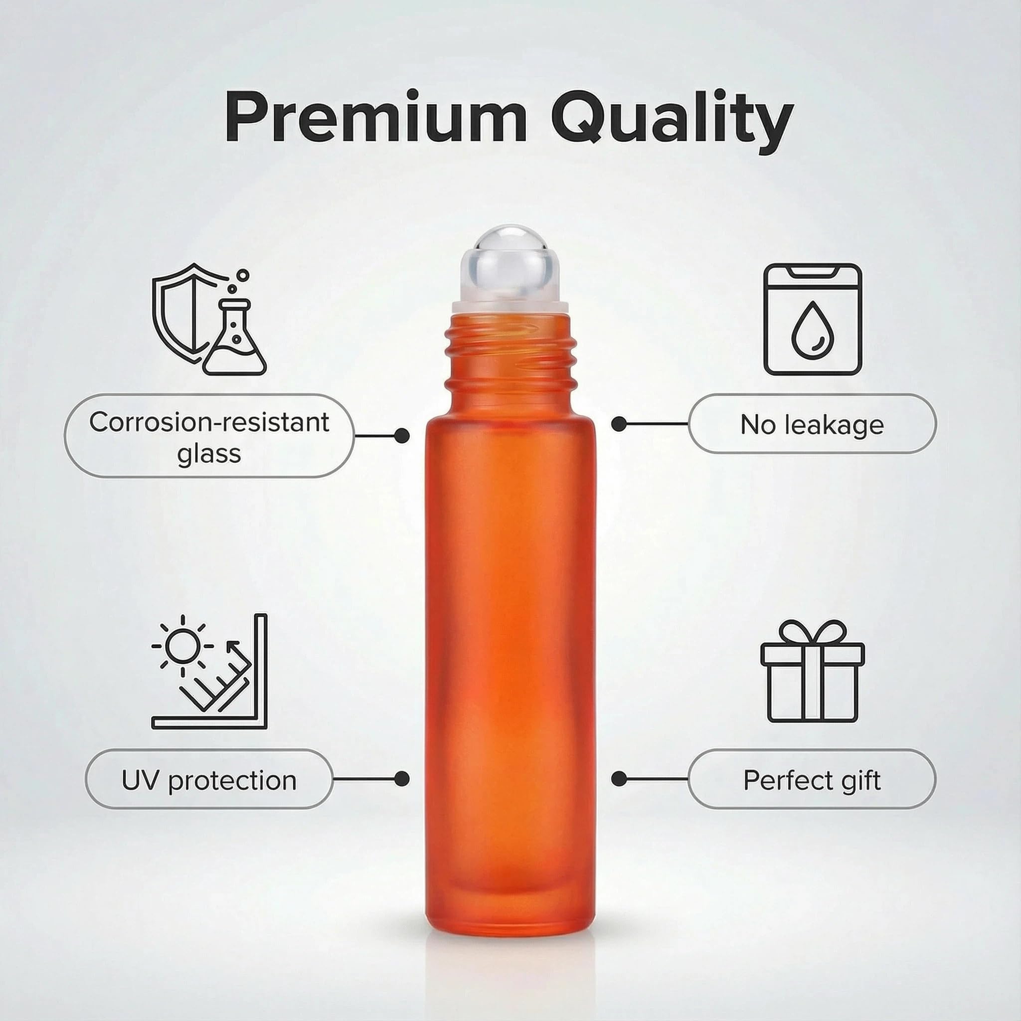 Rellenable Perfume Roll 10ml,Color Botellas de Aceite Esencial Frasco con roll-on vacío de 10 ml para aceites esenciales, perfumes, mezclas de aromaterapia, brillo de labios (7 colores)