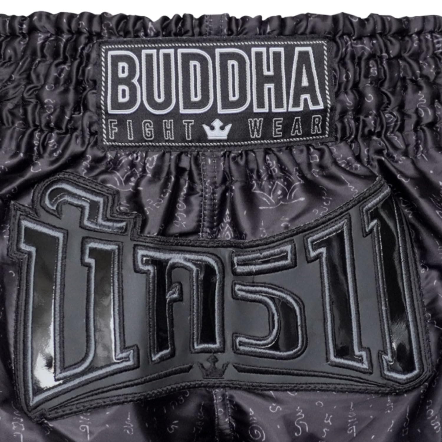 Buddha Fight Wear Pantalón Muay Thai y Kick Boxing Kanok – Short Profesional en Satén Premium, Diseño Multicolor, Ligero y Resistente.