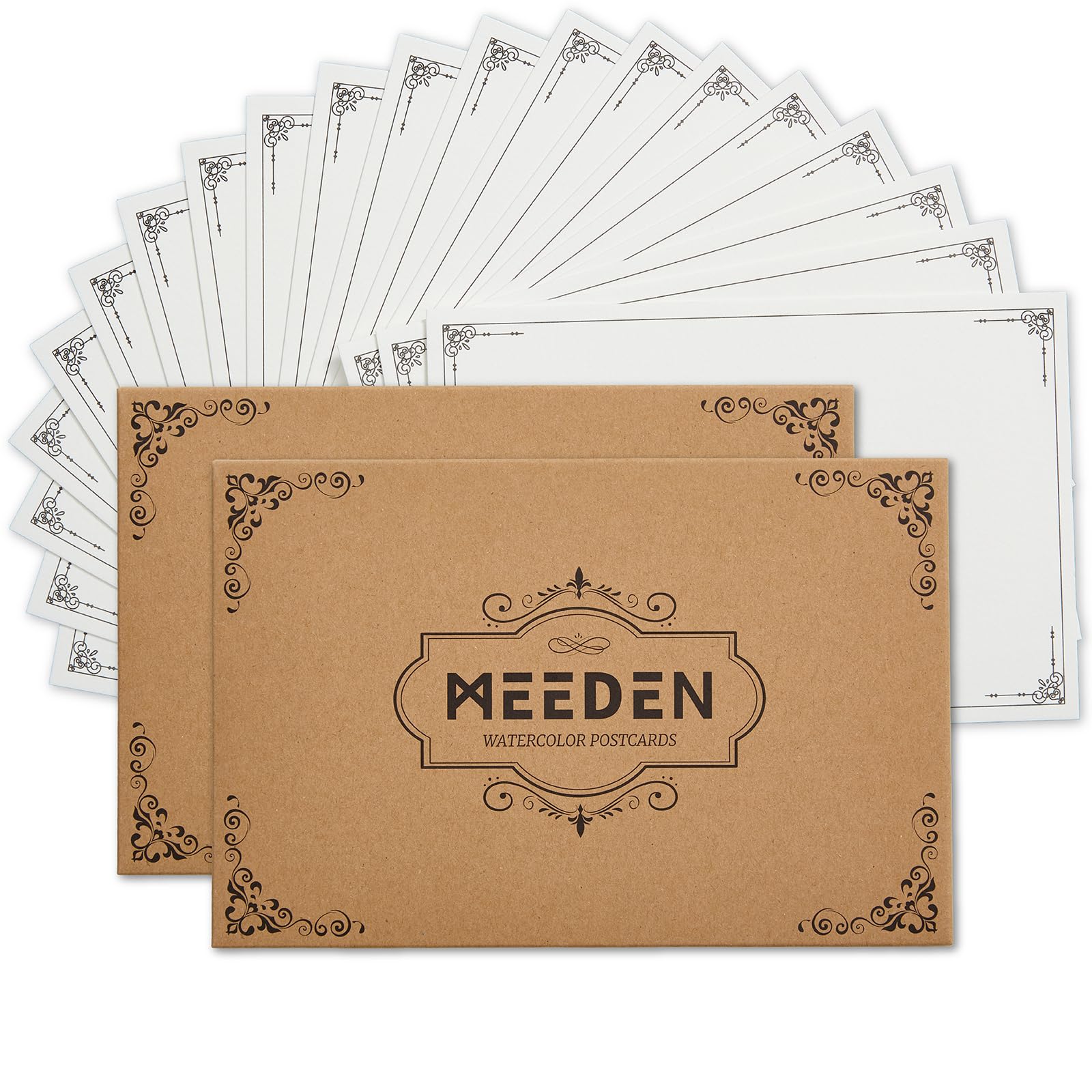 MEEDEN Blank Watercolour Paper Postcards: 4"X6" 140lb/300gsm Travel Water Colour Post Cards - 20 Sheets 100% Cotton Art Painting Paper for DIY Mailing Invitations Greeting