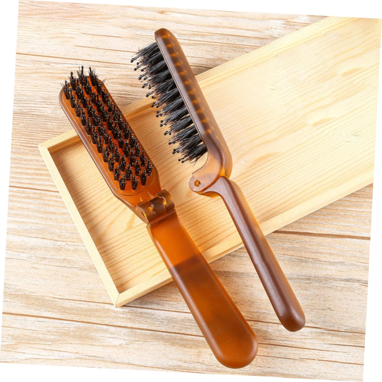 FRCOLOR 8 Piezas Peine plegable Peine de hombre de compacto de pelo portátil cepillo de pelo para peluquín para hombres pelucas para hombres para rizos rectos