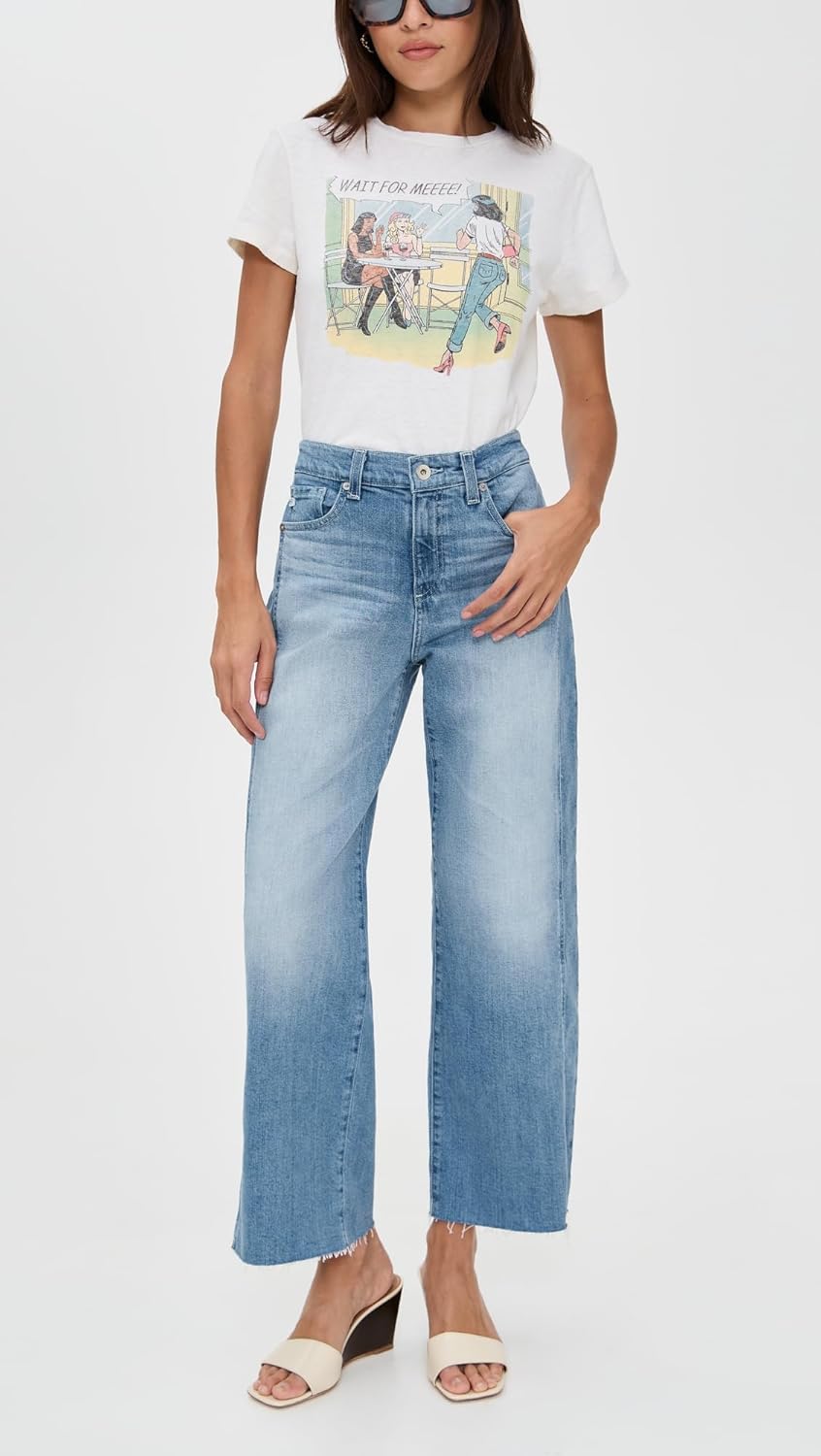 AG Adriano Goldschmied Women's Saige Wide Leg Crop with Panel - Image 6