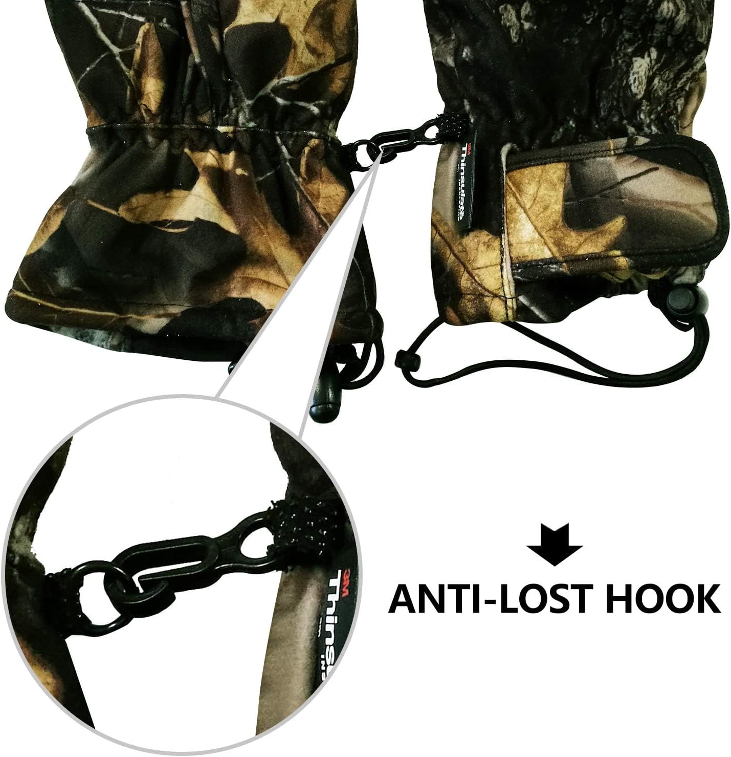 Camo Hunting Gloves, Full Finger, Anti-Slip, Water Resistant Ski/Fishing Glove for Cold Weather - Image 5