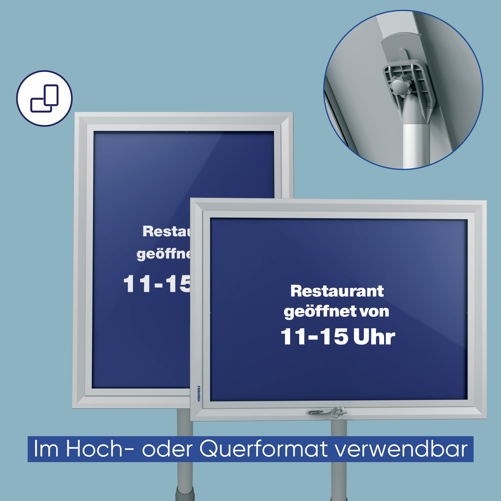FRANKEN PRO BS0908L Security A3 - Soporte para carteles (con cerradura)