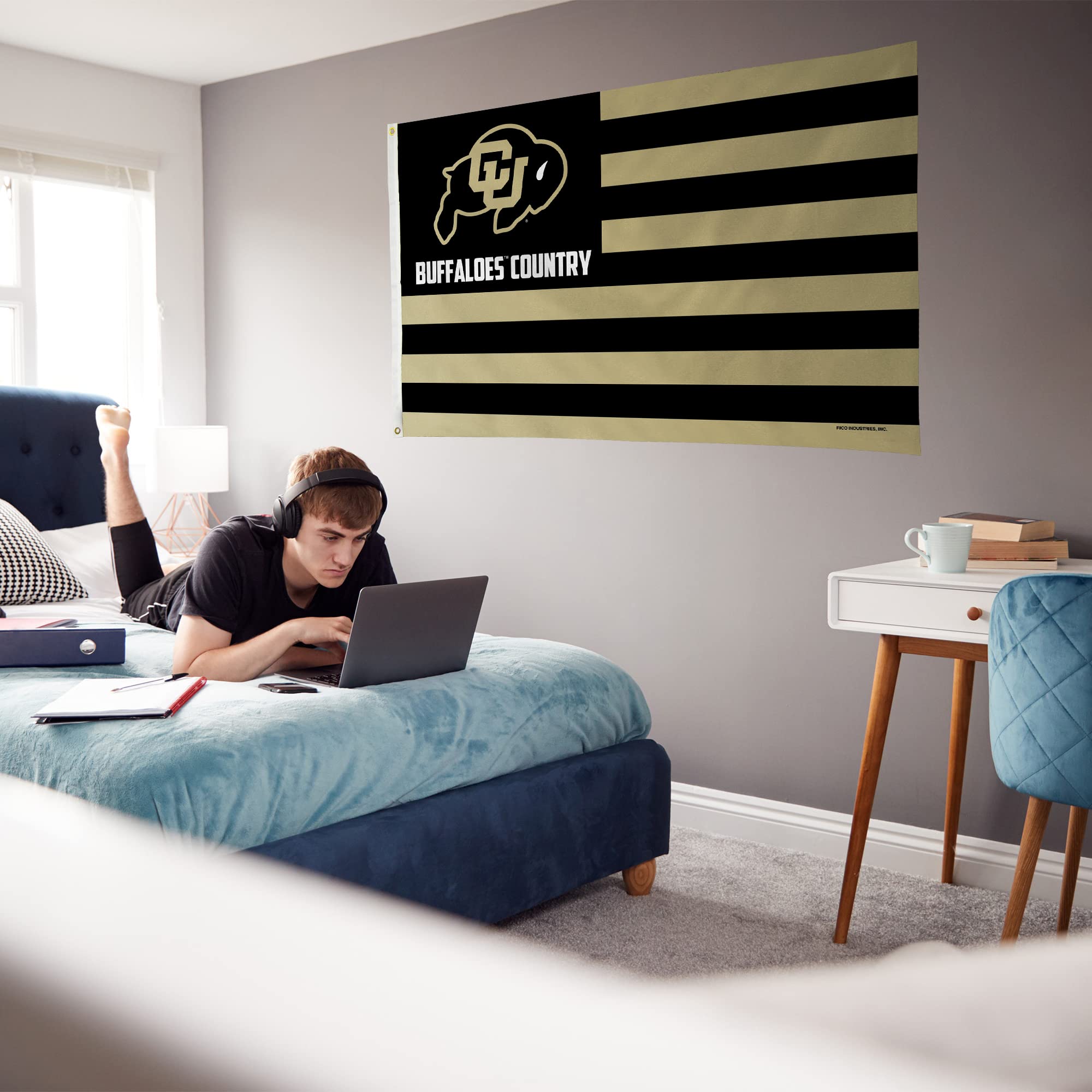 University Of Colorado Buffaloes 3x5 Foot Flag - 100% Polyester Indoor/Outdoor Banner