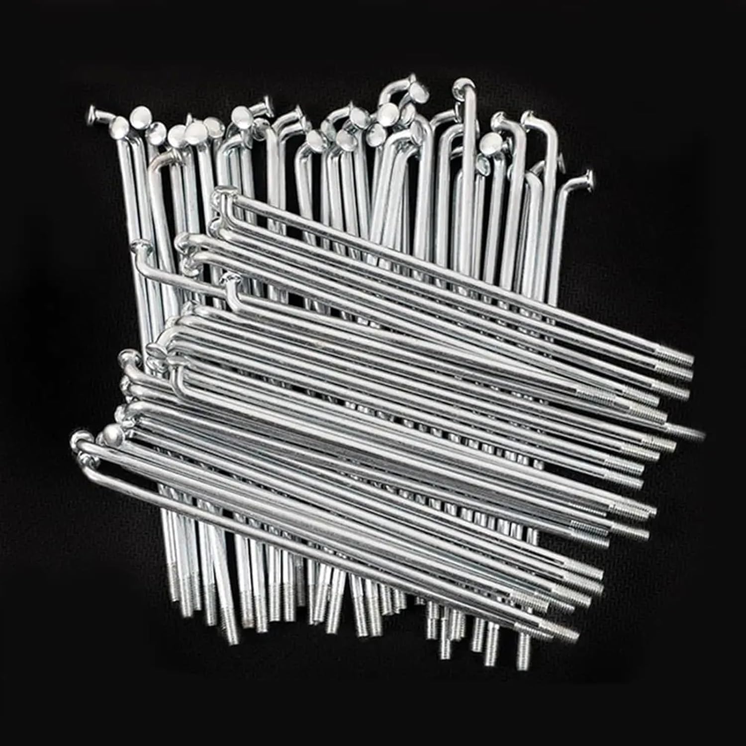 Raggi Bicicletta Raggi for Bici for Bicicletta elettrica in Argento 13G Diametro 2.2mm Lunghezza 100-290mm 45 Acciaio + Capezzoli 36 pz/Lotto