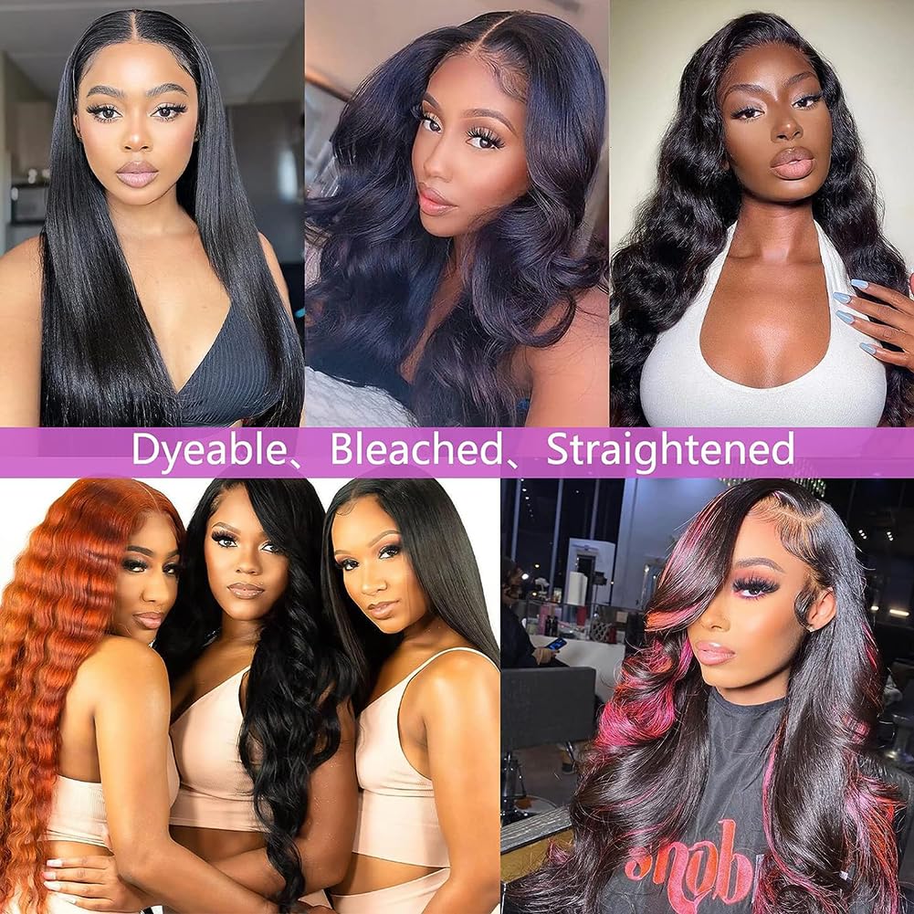 10a Virgin Brazilian Body Wave human hair wig. Amazon.com : 10A Body Wave Bundles with Closure for Black  main image 4