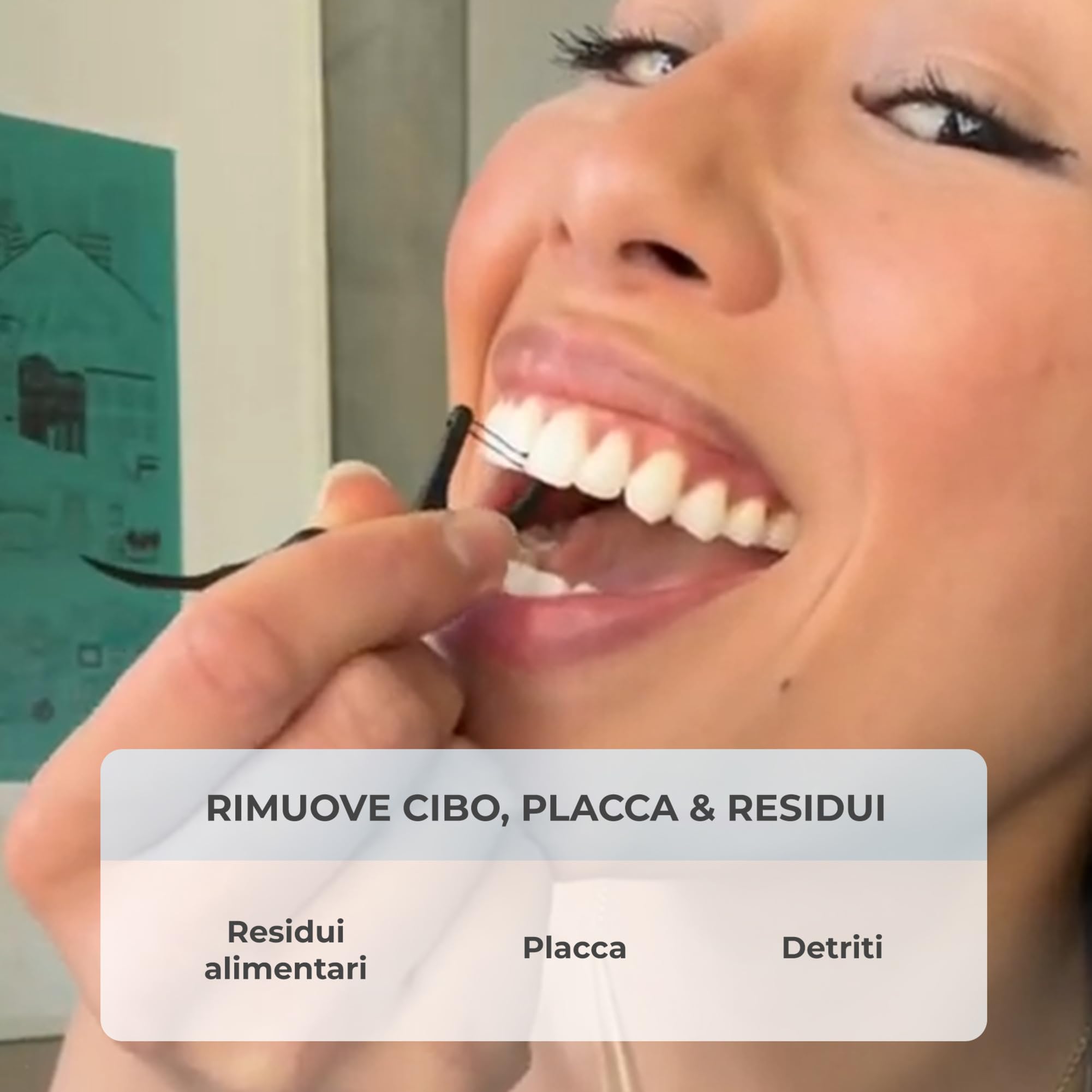 PUL Plettri per filo interdentale – Al gusto di menta | Confezione da 200 | Filo interdentale resistente e liscio con impugnatura ergonomica | Strumento portatile e igienico per l'igiene orale