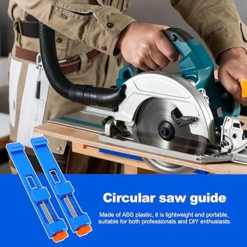 2Pcs Adjustable Circular Saw Guide Rail, 4-6In Precision Positioning Clamp
