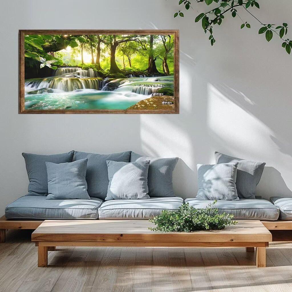 Baum Malen nach Zahlen Fallen Malen Nach Zahlen Erwachsene Groß 60x120 cm Leinwand DIY Anfänger Handgemalt Ölgemälde Bastelset Erwachsene Mit Pinseln und Acrylfarbe für Room Decor (Ohne Rahmen) Y6-116