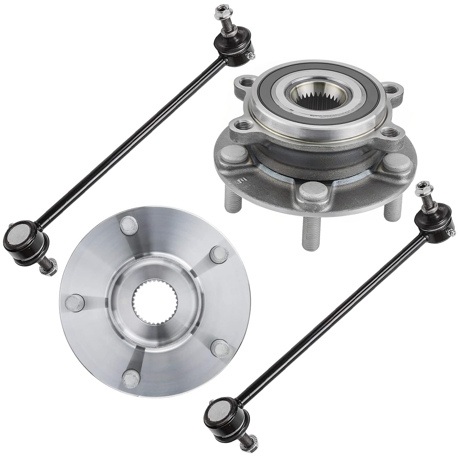 Detroit Axle - 4pc Front Wheel Bearing Hubs Kit for 2013-2024 Mazda CX-5