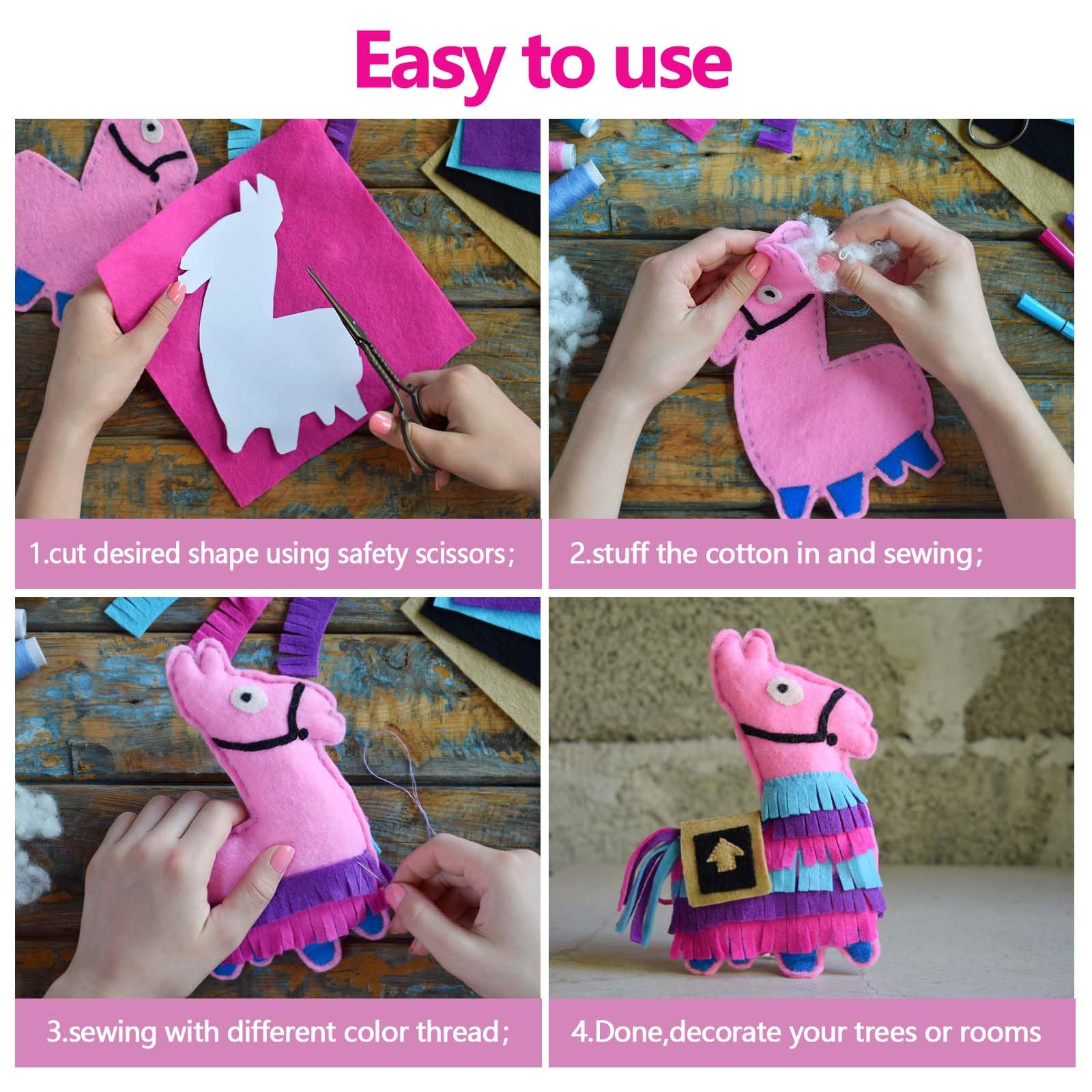 45Pcs Felt Fabric Sheets 6 x 6 inches, Assorted Colors Non Woven Felt Sheets, 1mm Thick Felt Fabric Square for Kids, DIY Sewing Crafts, Embroidering, School Projects, Patchwork, Festival Decoration