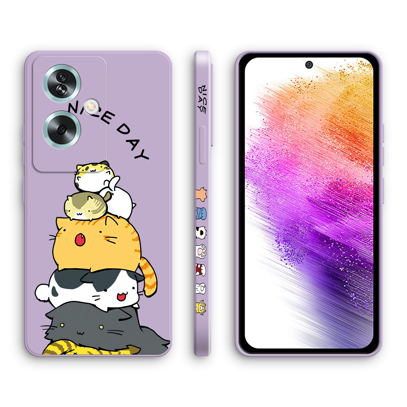 Custodia Glitter Oro Rosa Per Oppo A79 5G E OnePlus Nord N30 SE - TPU Trasparente Con Diamanti E Adesivi - 4
