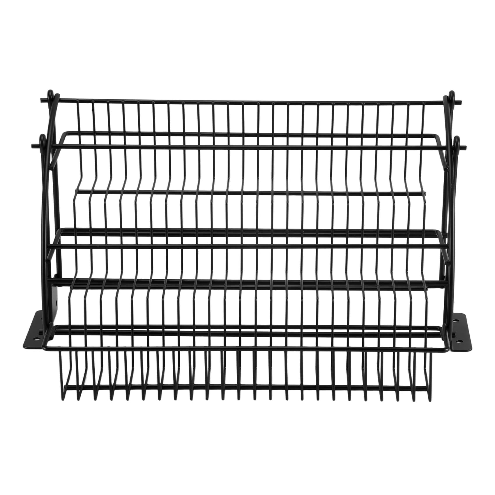 Fuhjythy Metal 3-Tier Pull Down Spice Rack - Retractable Large Capacity Kitchen Storage Shelf Organizer for Cabinet A