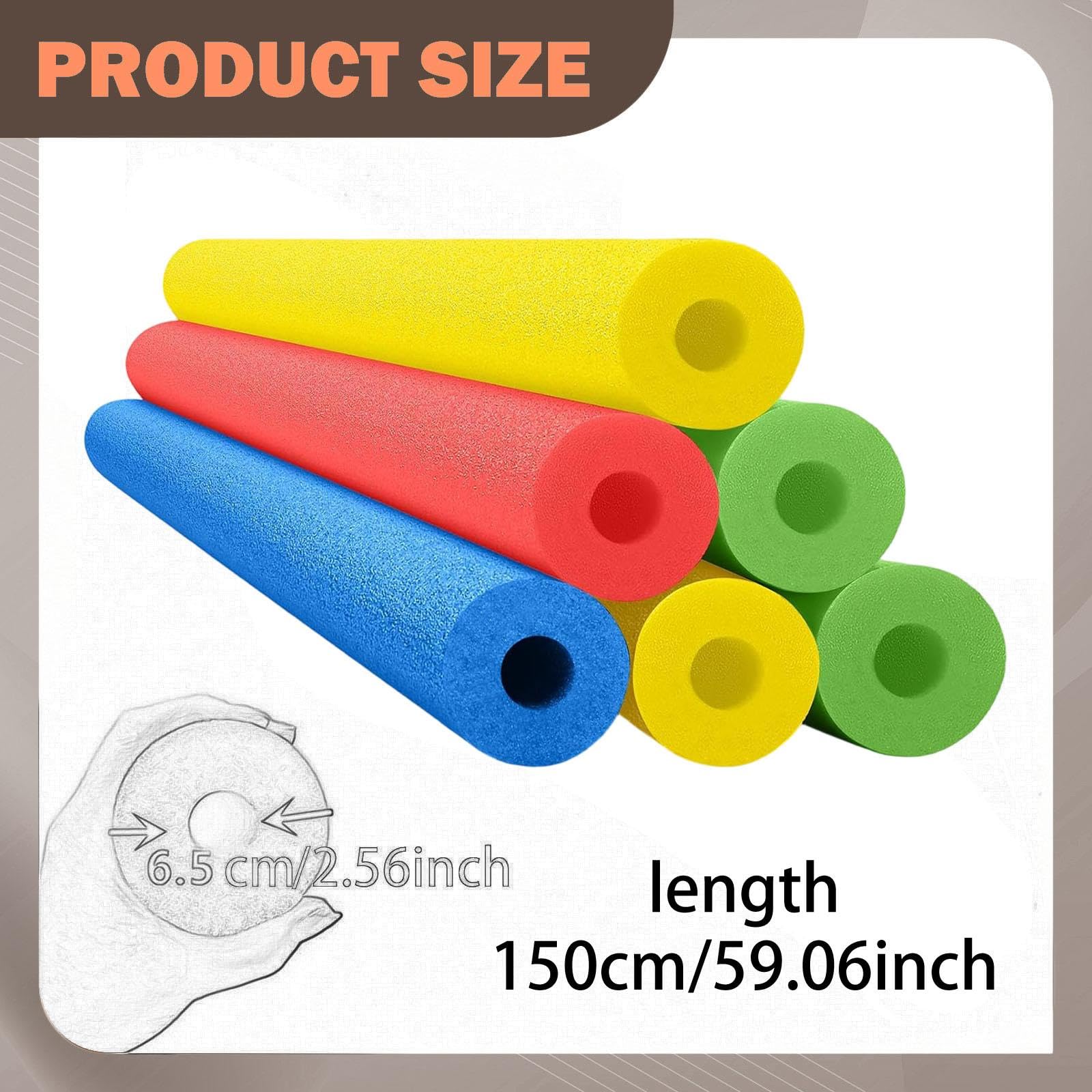 Set di 6 Tubi Galleggianti per Piscina, Ideali per Imparare a Nuotare, Realizzati in Morbida E Confortevole Schiuma, Adatti a Bambini E Adulti, per At, 6 Pezzi, 4 Colori