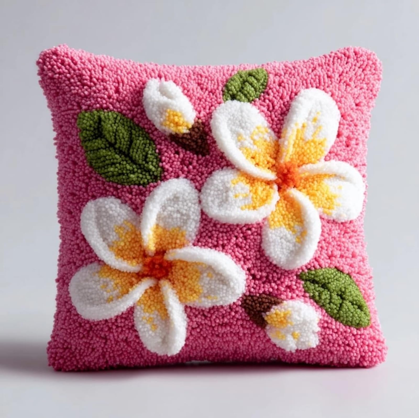 Wallustrioaw Frangipani Latch Hook Pillow Kit For Adults,
