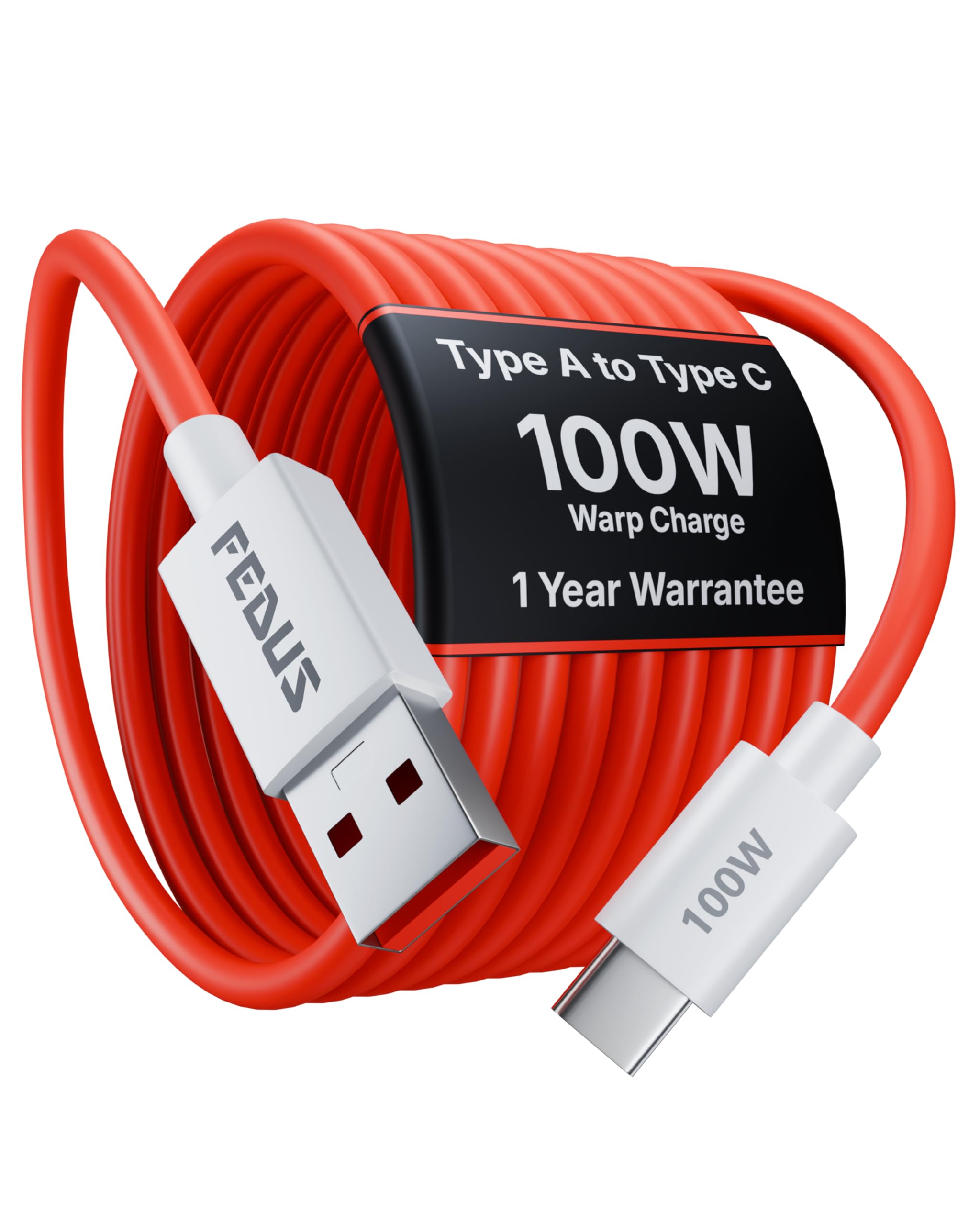 FEDUS ZETTA-X2I SuperVOOC 100W USB A to Type C 1M Fast Charging Mobile Data Cable for OnePlus 15/15R/13/13R/12/12R/11, Nord4/5/6 CE, Lite, 65W 80W Dash Charger Cord, Original Red Warp Smartphone Wire-image-18