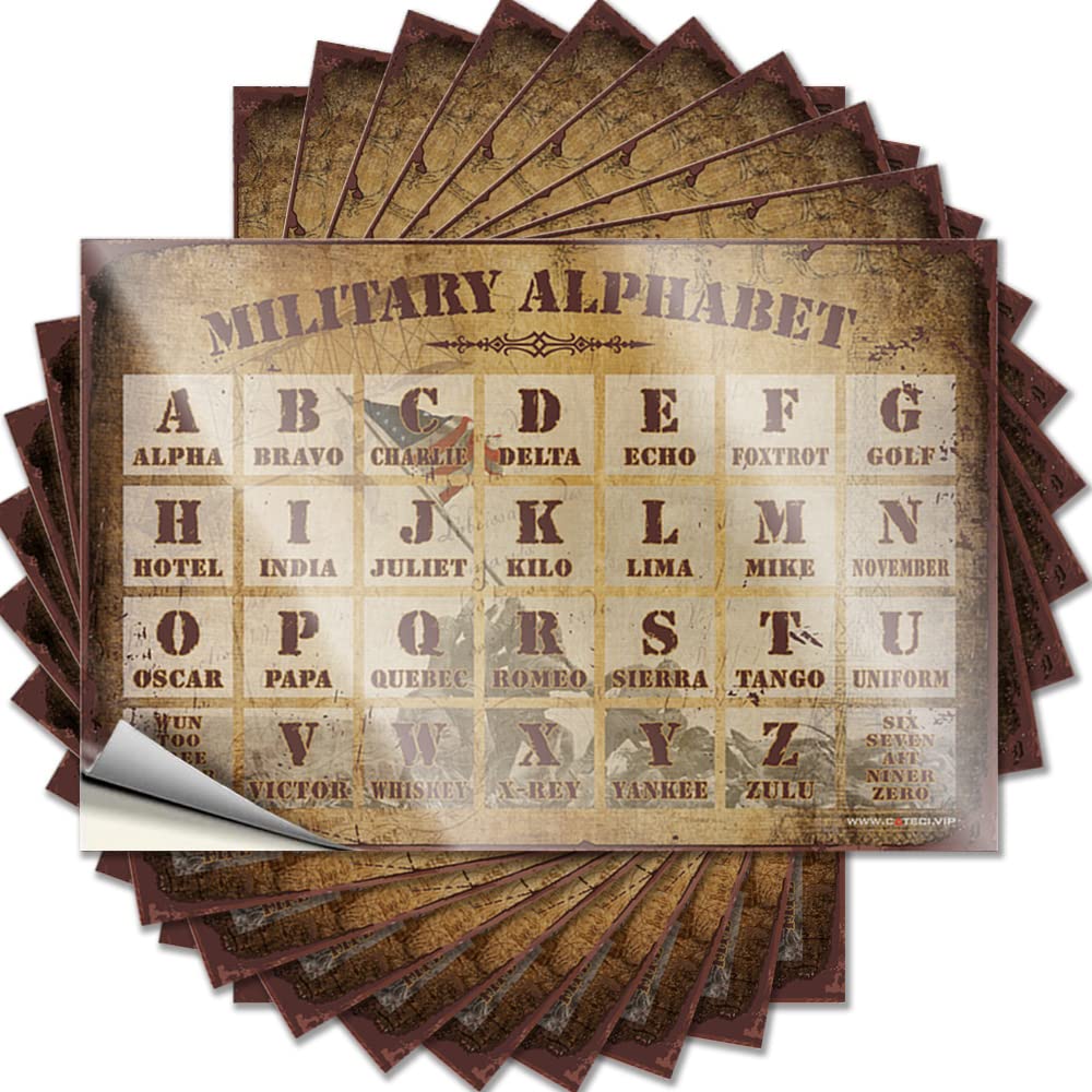 Saying Autumn Vintage Outdoor Decor Bottle Military Alphabet - No Residue Decals for Dart(8X12CM)